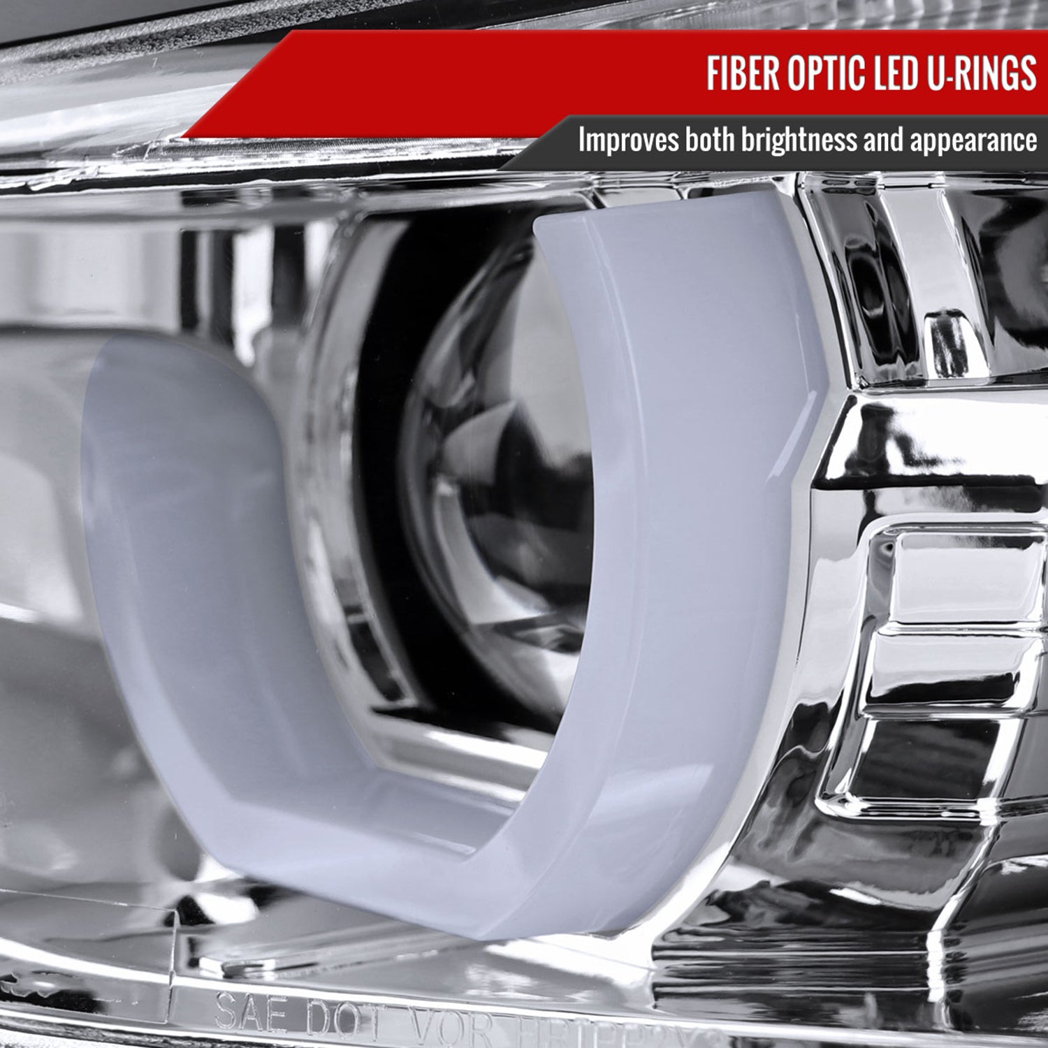 2012-2015 BMW F30 3 Series Sedan Dual U-Bar Headlights LED Signal Lights Chrome