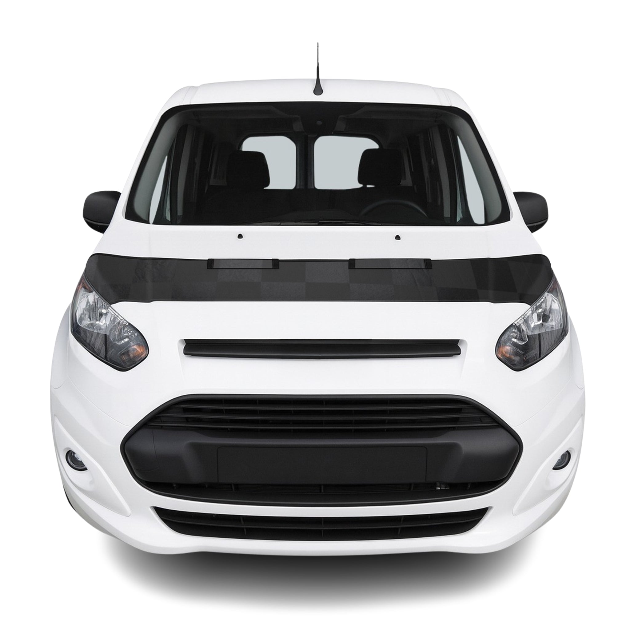 2014-2019 Ford Transit Connect Car Bonnet Mask Hood Bra Black Chequered 1 Pc