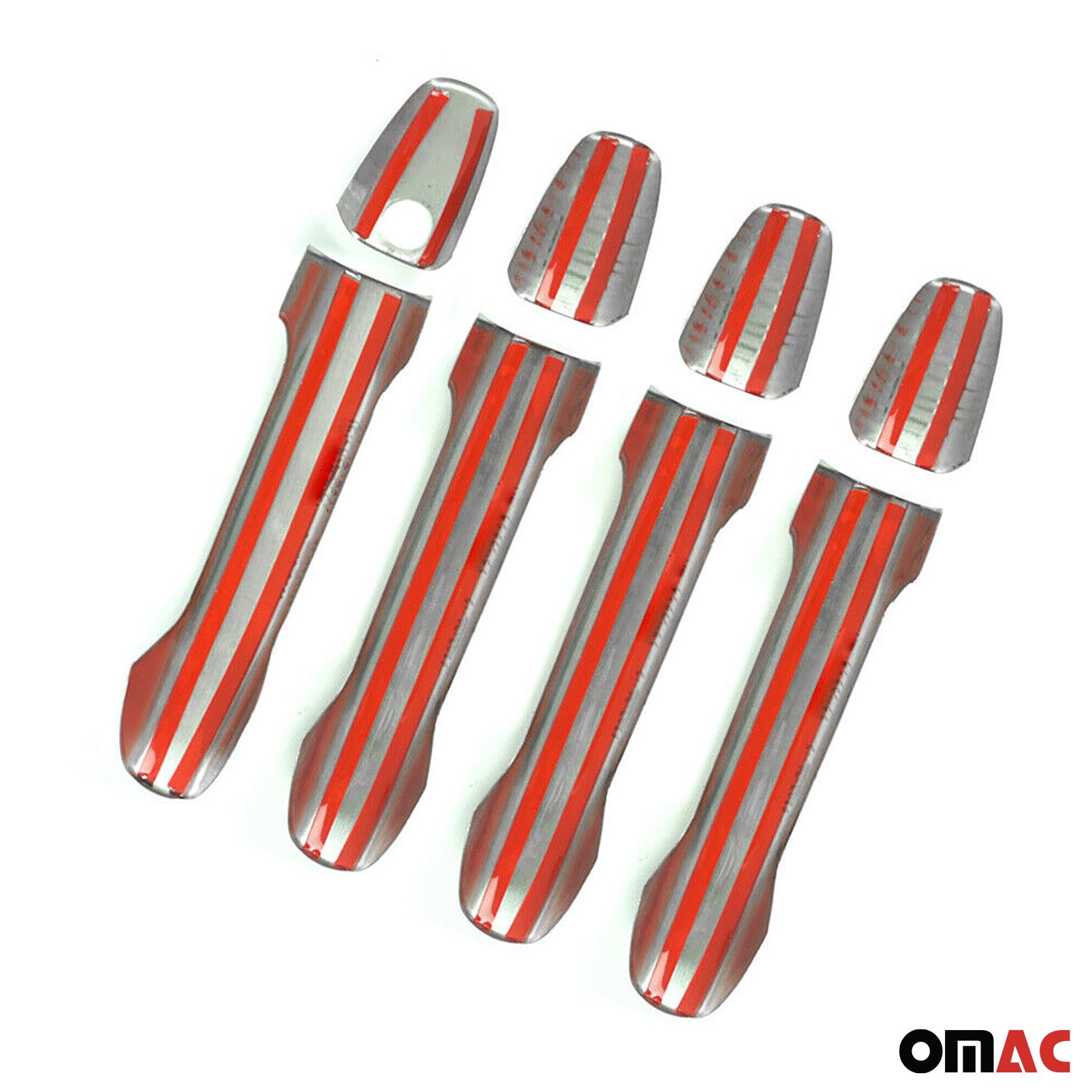 2006-2013 Mercedes Sprinter W906 Chrome SET Door Handle Cover 4 Door H2 & Reflector Frame & Logo & Front Grill & Fuel Caps Cover & Window Quarter Trim S.Steel Set Gloss Silver 20 pcs