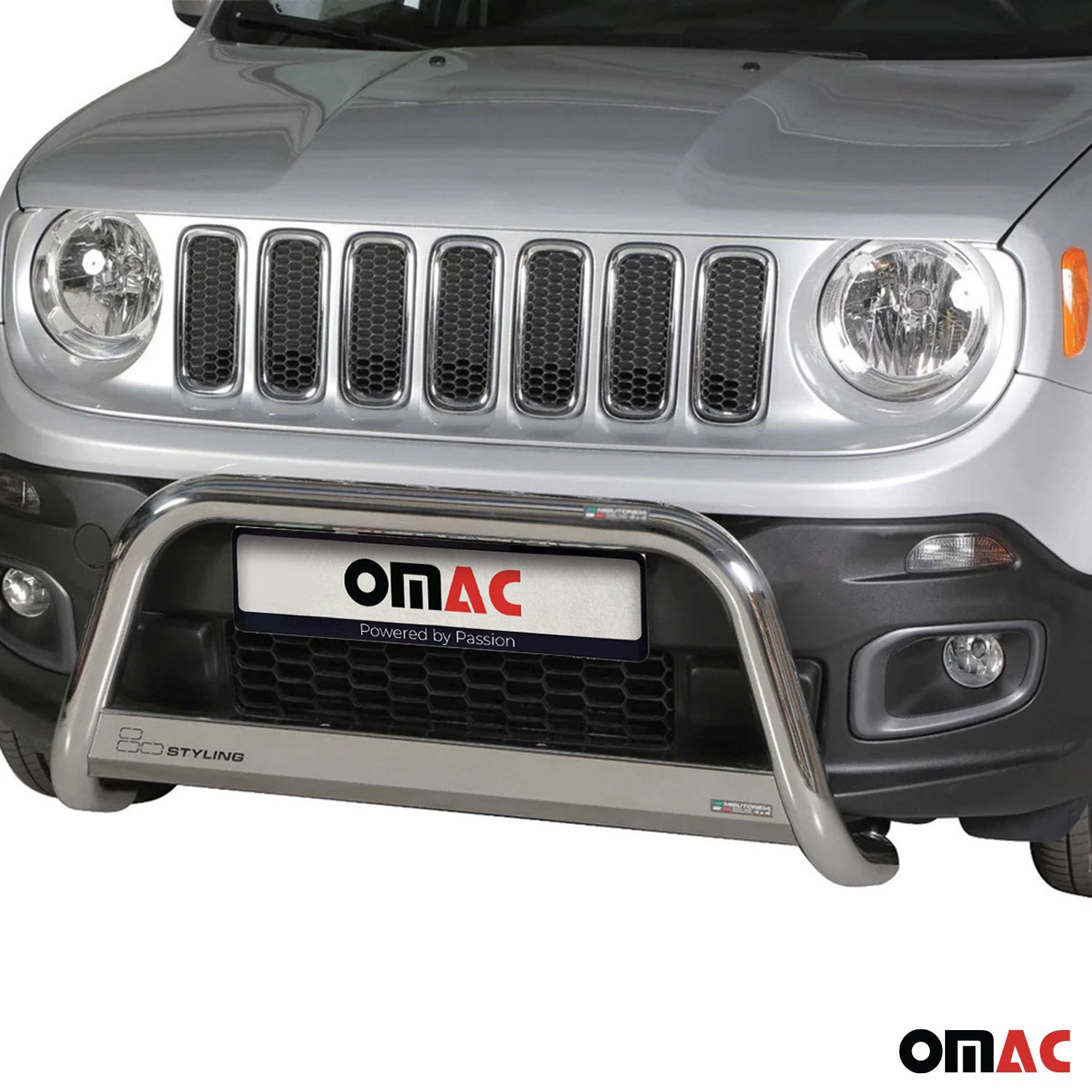 2015-2018 Jeep Renegade Bull Bar Push Front Bumper Grille Silver