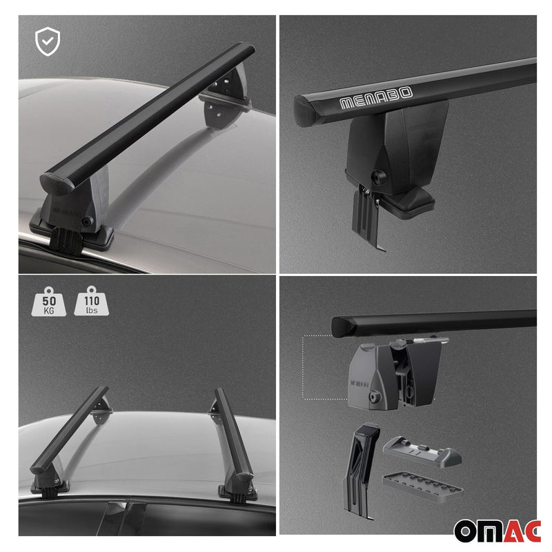 2023-2024 Alfa Romeo Tonale Roof Rack Cross Bars Black