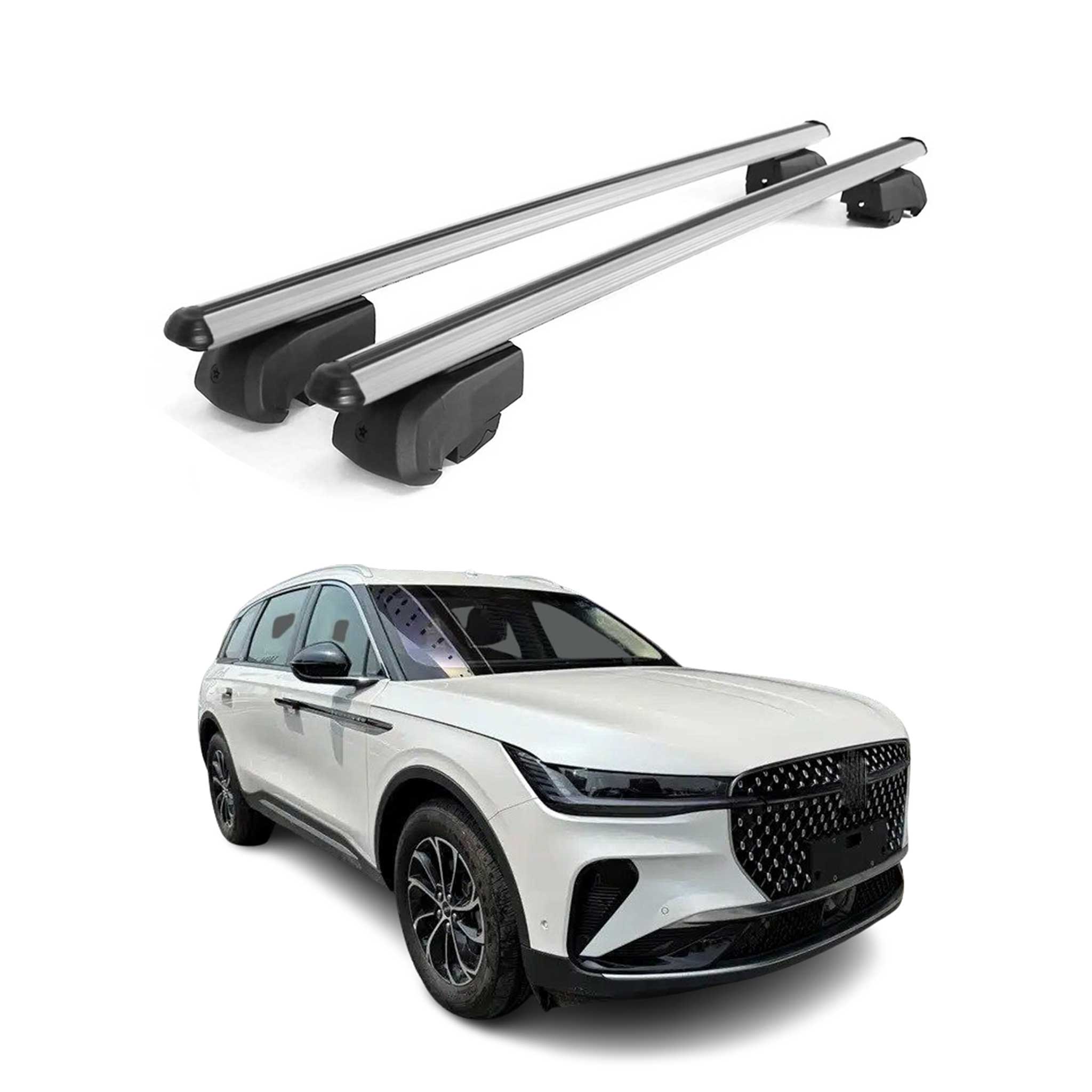 2024-2025 Lincoln Nautilus Roof Rack Cross Bars Luggage Carrier Alu Silver