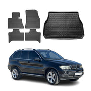 2000-2006 BMW X5 E53 Floor Mats & Cargo Liner Full Set All Weather Black