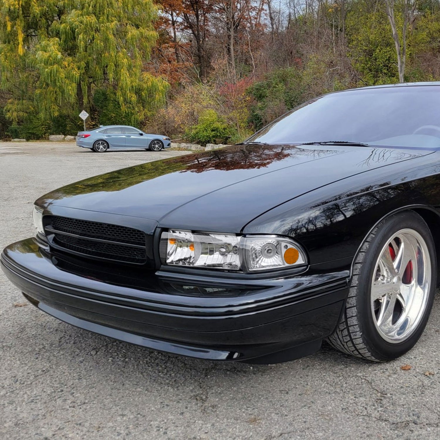 1991-1996 Chevy Caprice / Impala Factory Headlights Corner Signal Chrome