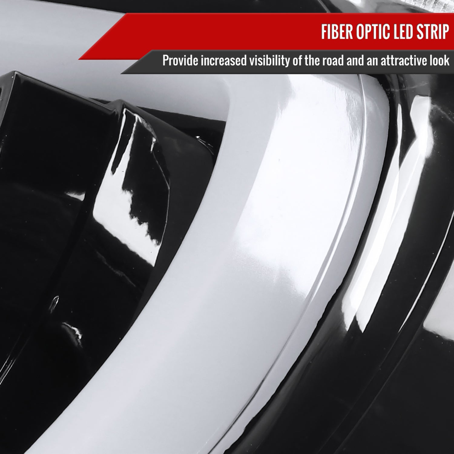 2007-2013 Toyota Tundra/ 08-2017 Sequoia LED CBar Projector Headlights Jet Black