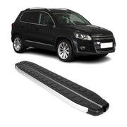 2009-2017 VW Tiguan Running Boards Side Steps Silver & Black