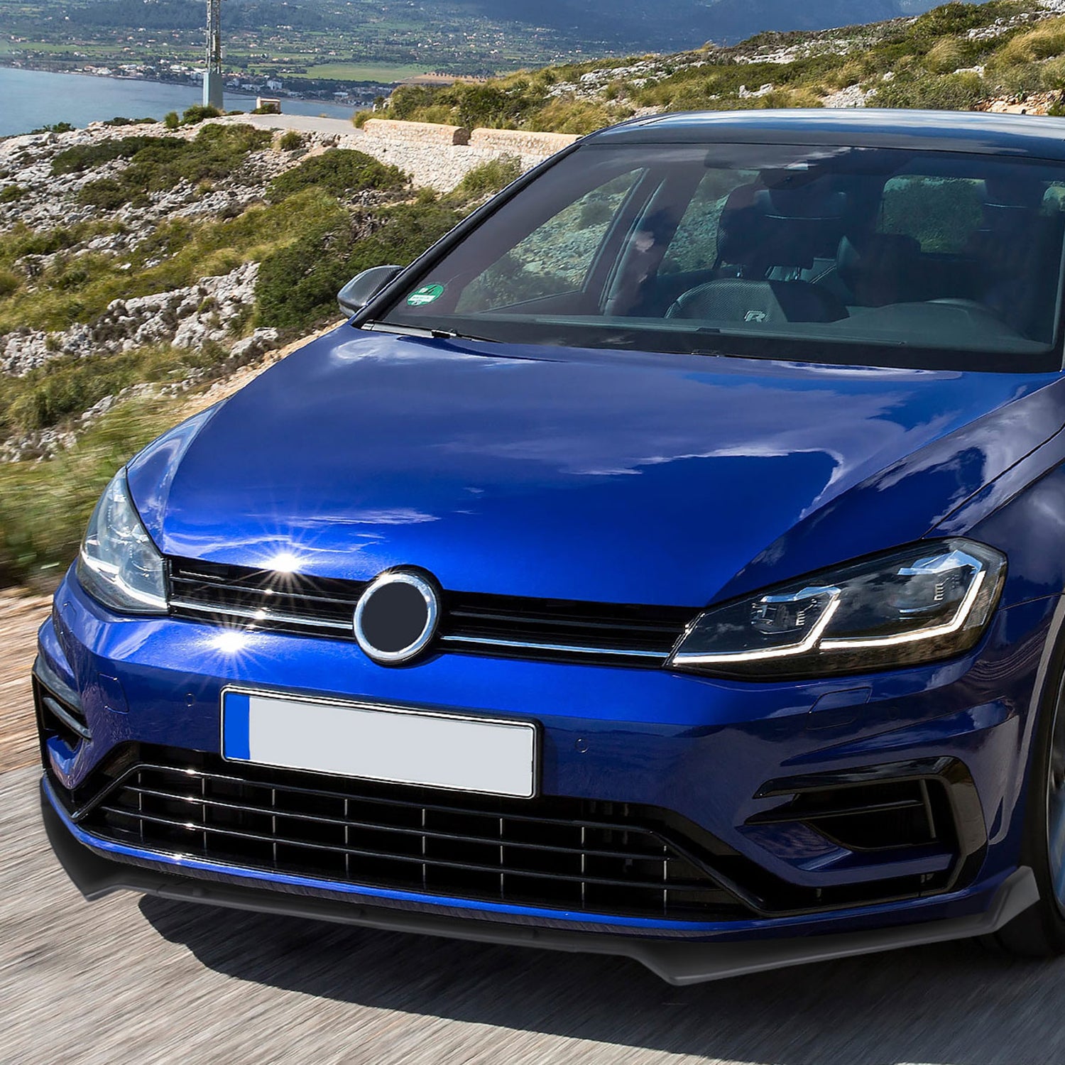 2014-2020 VW Golf GTI/R/R-Line Matte Black 3Pcs Front Bumper Lip Set