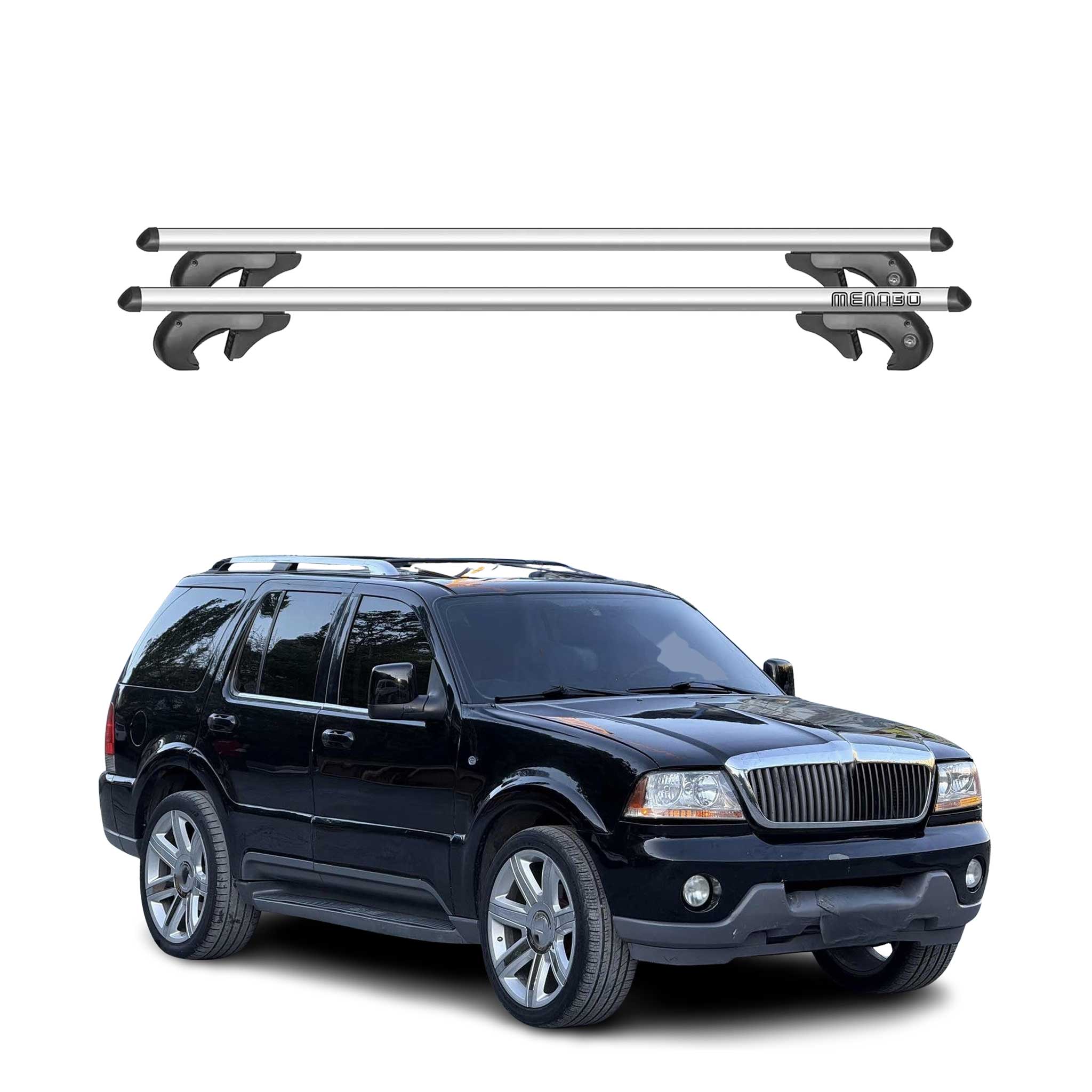 2003-2005 Lincoln Aviator Roof Rack Cross Bars Silver