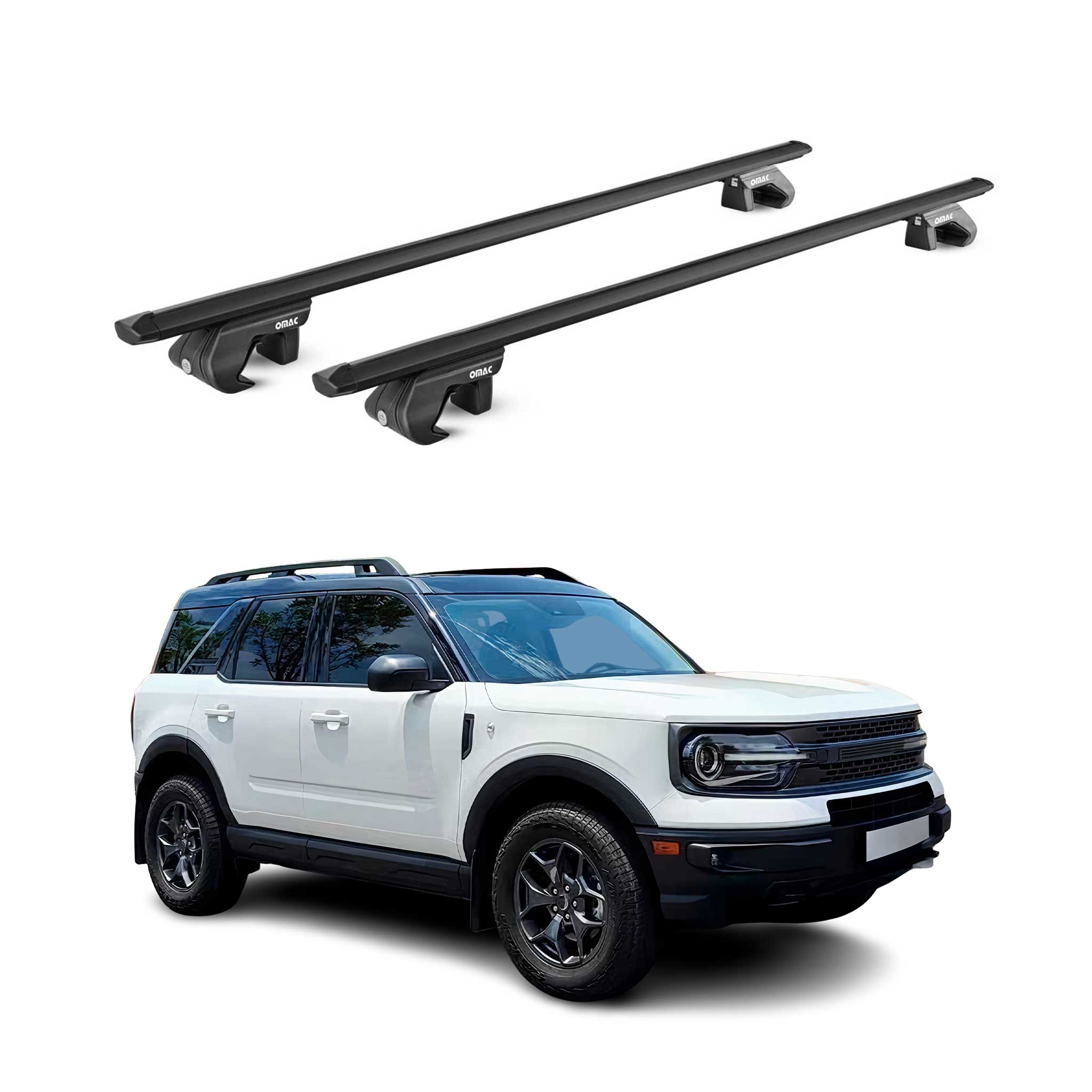 2021-2024 Ford Bronco Sport Roof Rack Cross Bars Black Luggage Carrier 2 Pcs