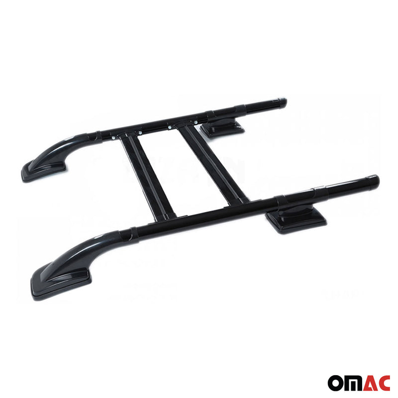 2023-2025 Chevrolet Colorado III Top Roof Rack Side Rails Black Alu 4Pcs