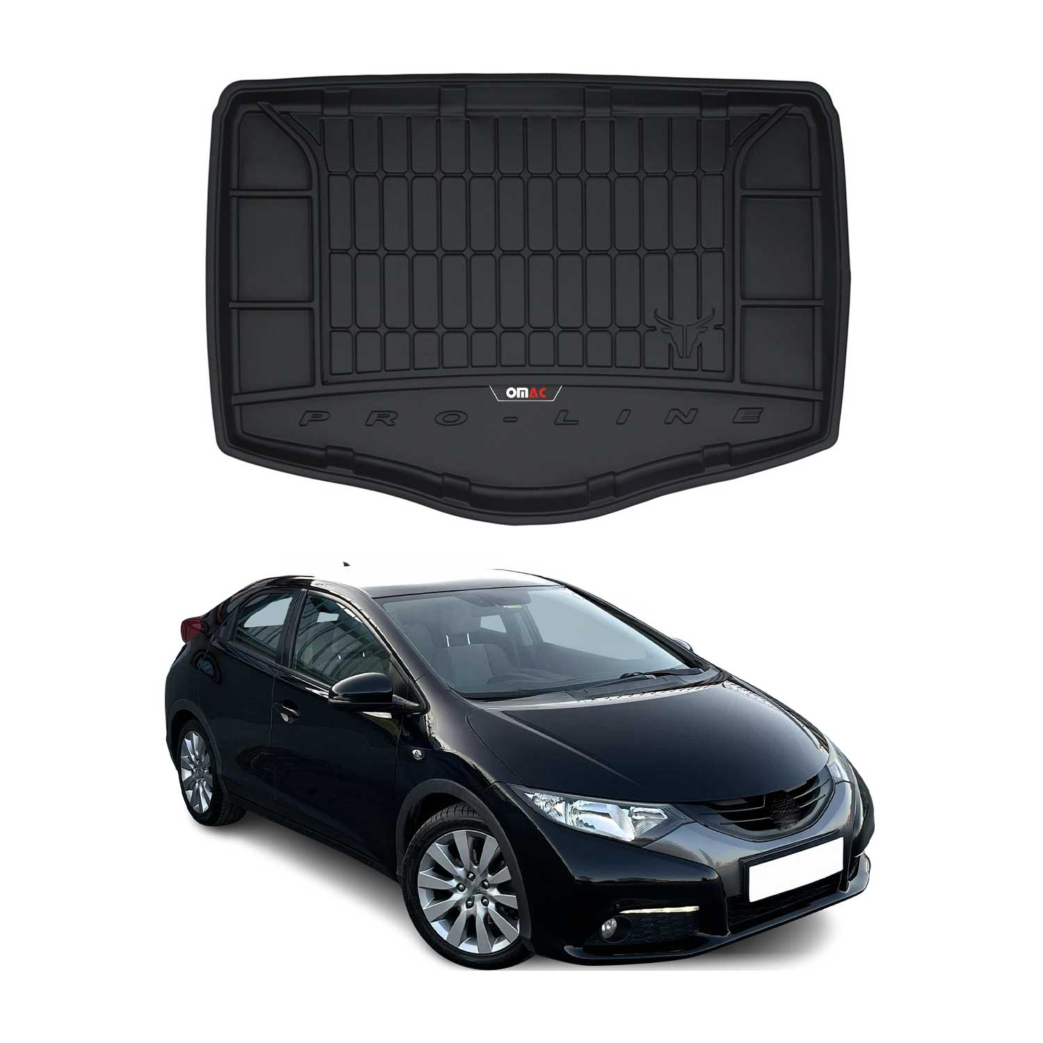 2012-2015 Honda Civic Hatchback Premium Cargo Liner Trunk Mat All Weather Heavy Duty