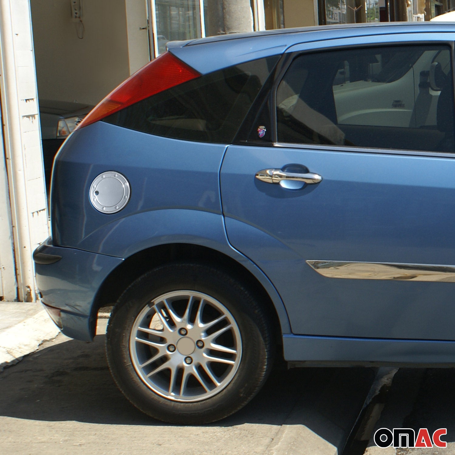 2000-2004 Ford Focus Fuel Caps Cover Gas Cap Cover Stainless Steel Silver 1Pc
