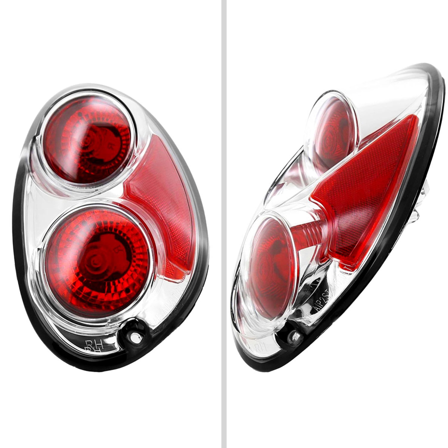 2001-2005 Chrysler PT Cruiser Tail Lights Chrome Housing/Clear Lens