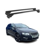 2006-2010 VW Passat B6 Variant Roof Rack Cross Bars Black