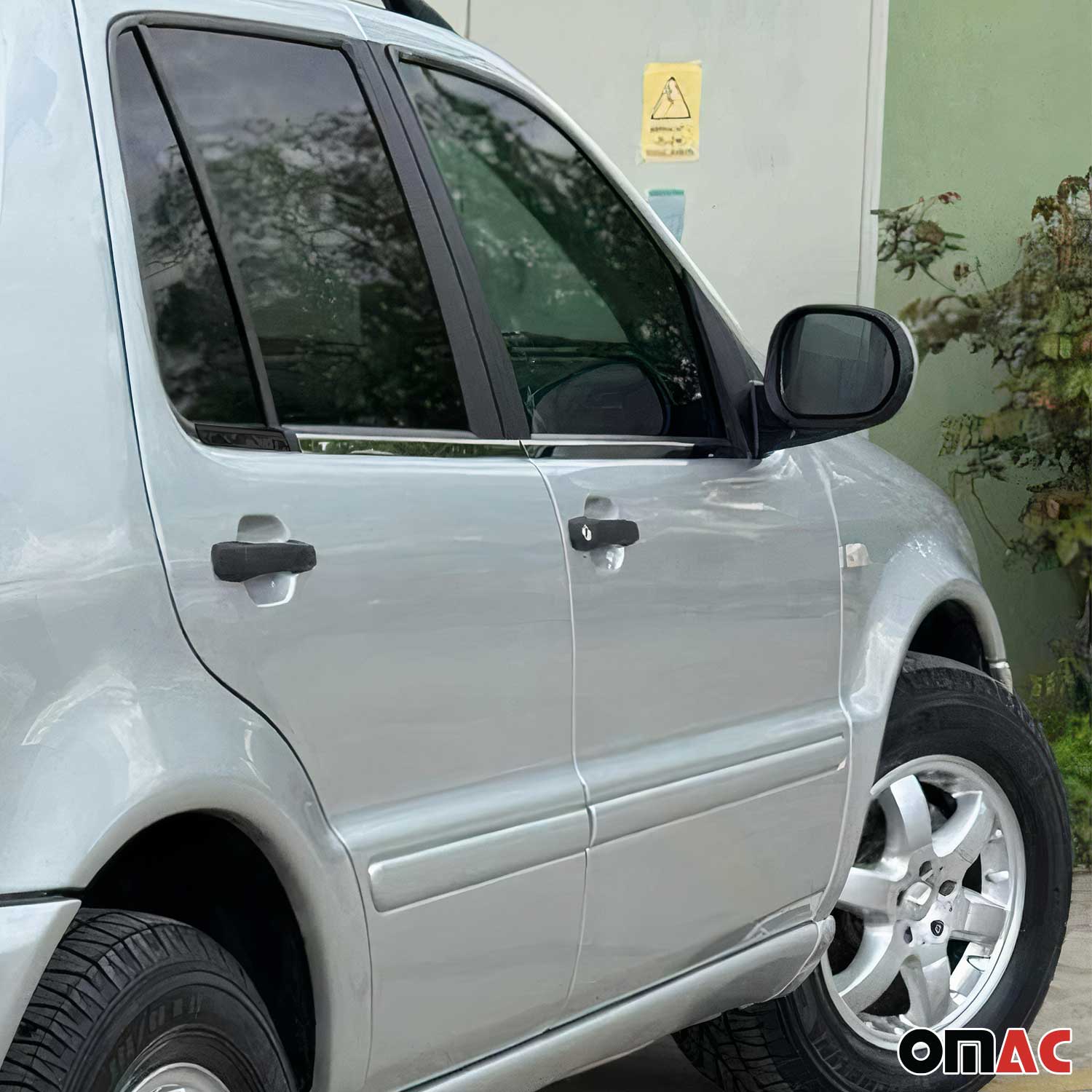 1997-2005 Mercedes M ML Class W163 Window Molding Trim Streamer S. Steel 4x