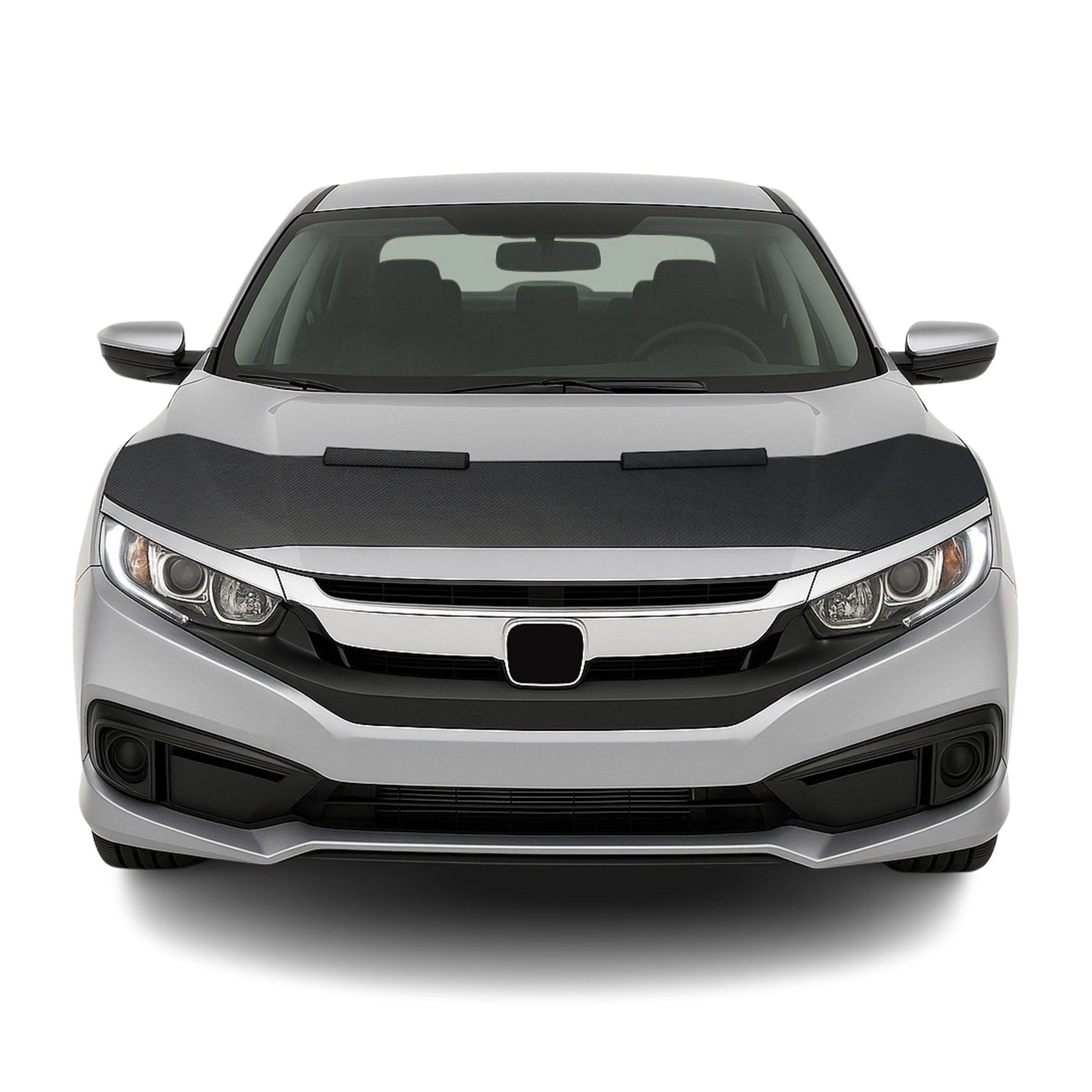 2016-2021 Honda Civic Sedan Car Bonnet Mask Hood Bra Carbon Black 1 Pc