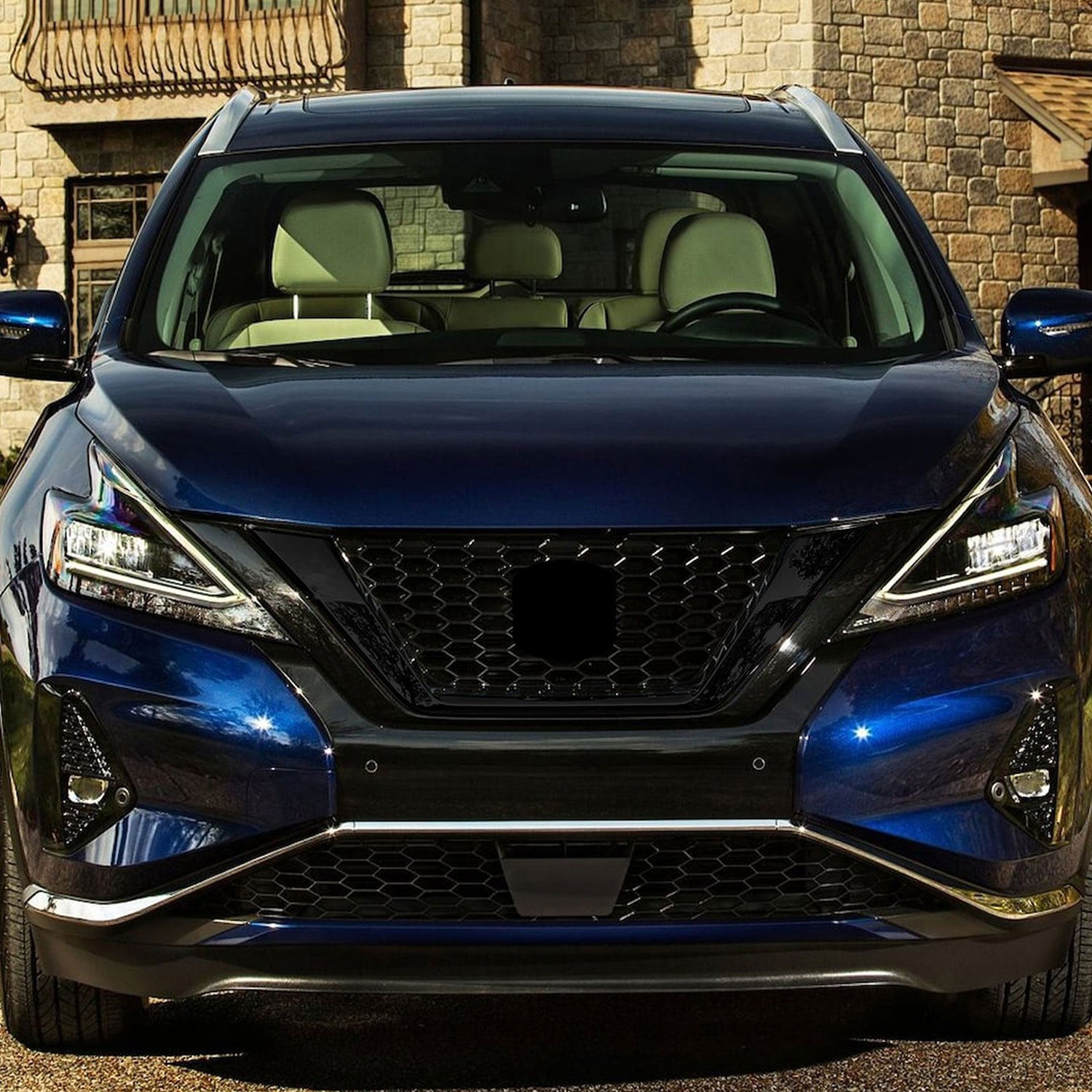 2018-2024 Nissan Murano Grille Overlay Gloss Black 1Pcs ABS Plastic