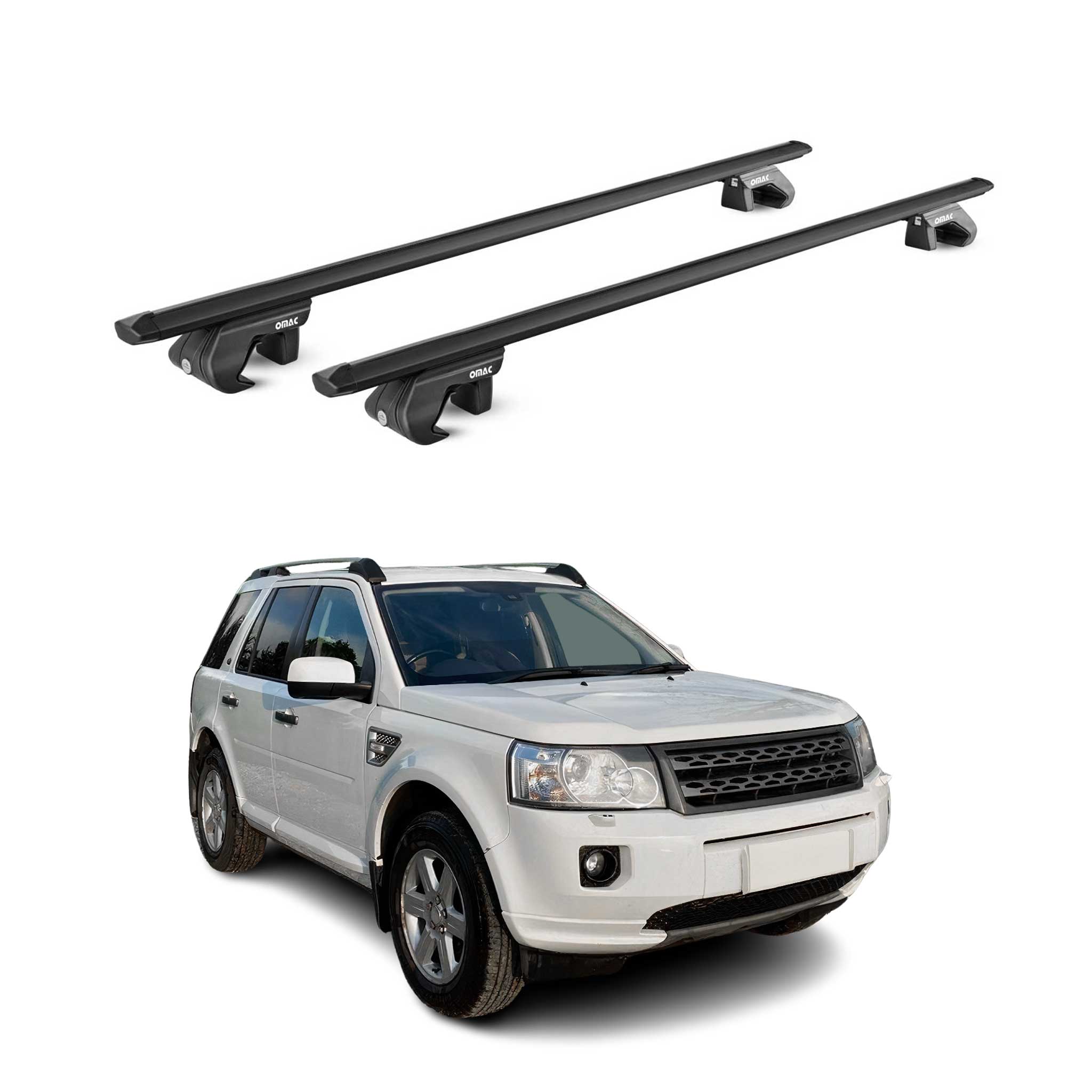 2008-2015 Land Rover LR2 Roof Rack Cross Bars Black
