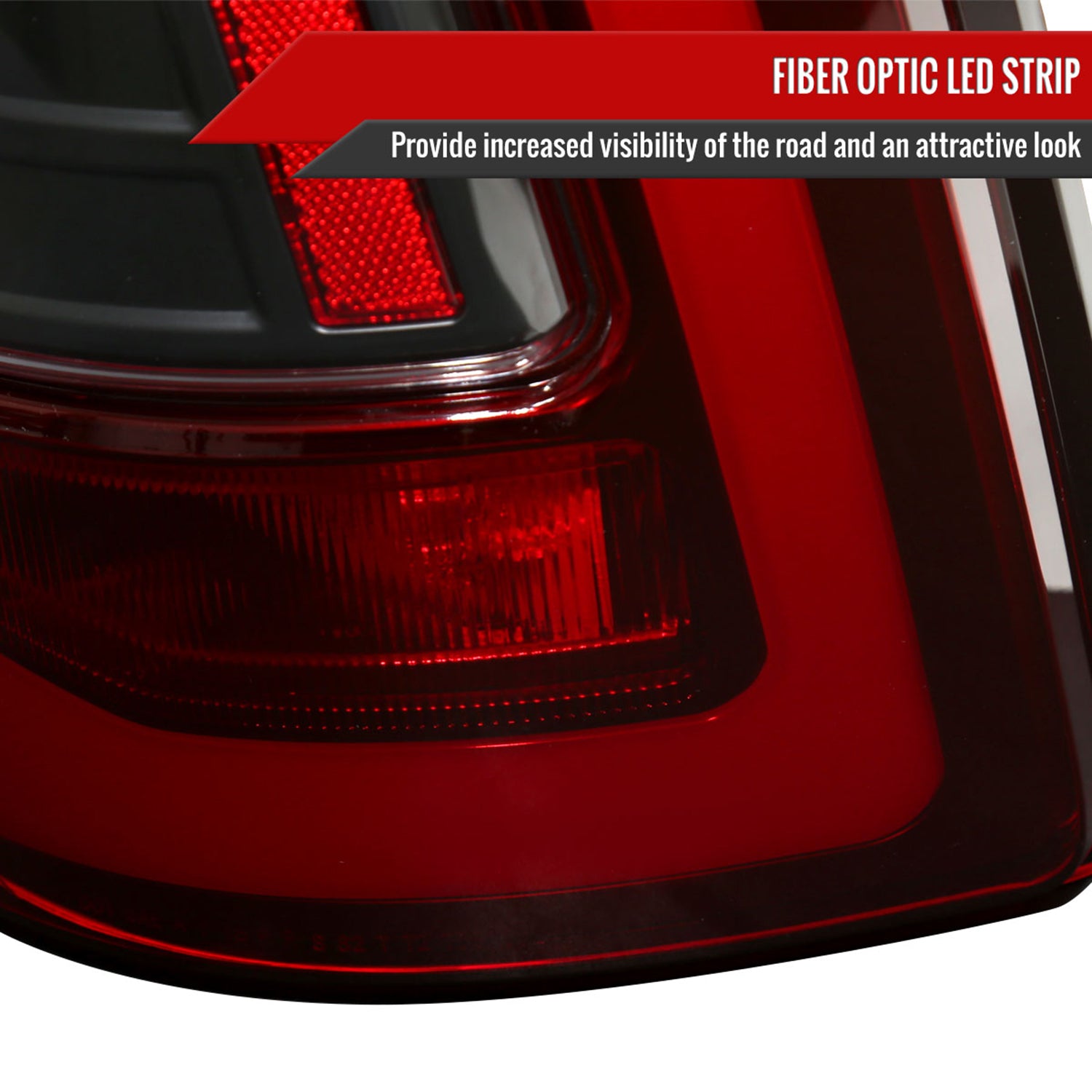 2009-2018 Dodge RAM 1500 2500 3500 LED Bar Tail Lights Matt Black/Red Clear