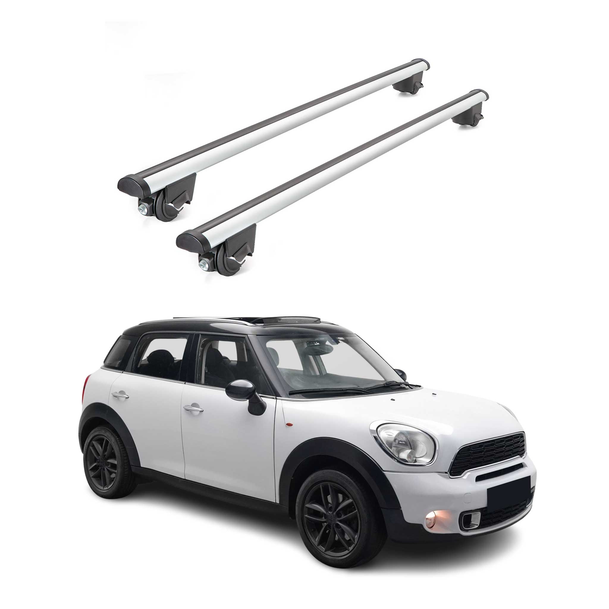 2011-2016 Mini Cooper Countryman R60 Roof Rack Cross Bars Silver