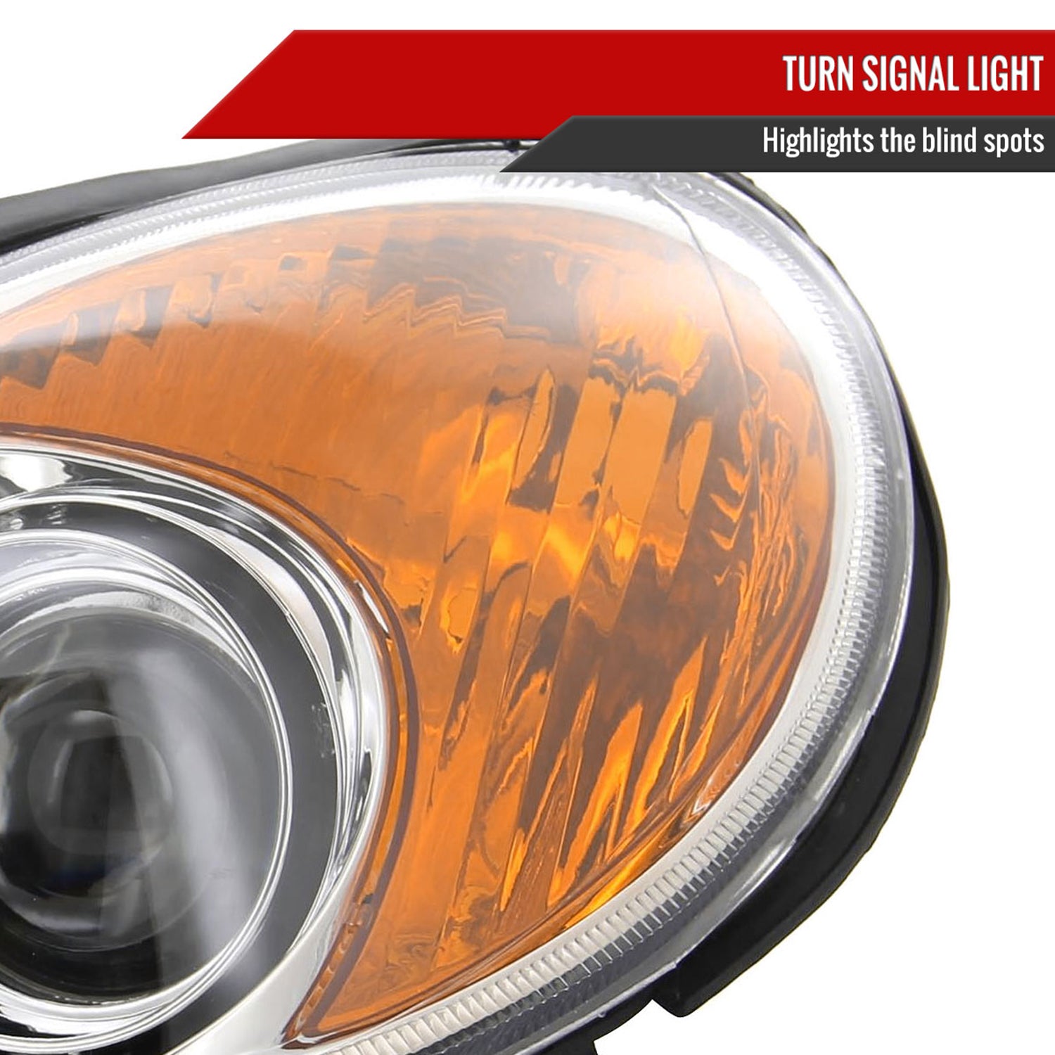 2002-2005 Hyundai Sonata Projector Headlights Chrome Housing/Clear Lens