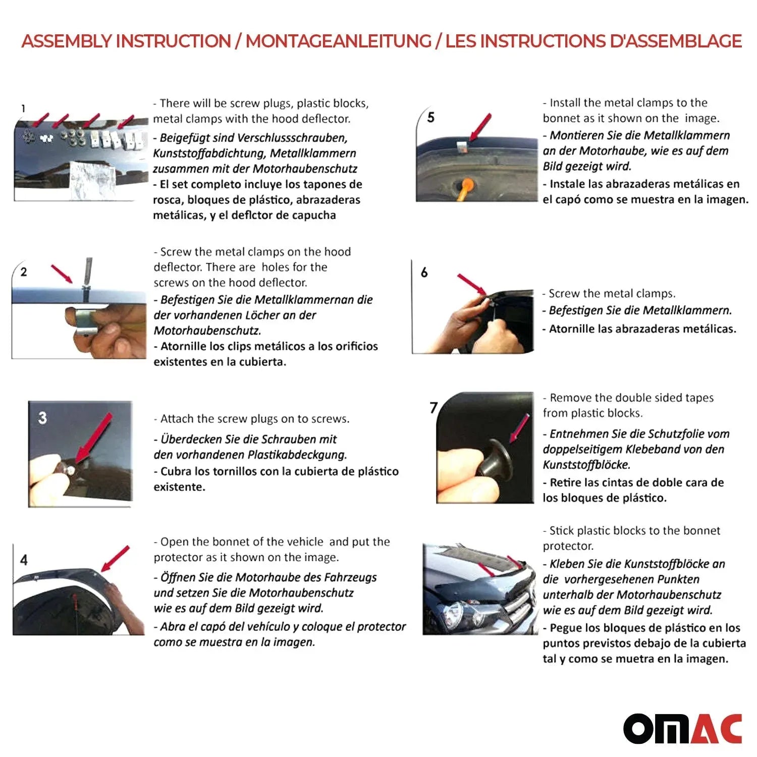 2015-2025 Ford Transit Windshield Sun Visor & Bug Shield Hood Deflector Kit 2Pcs Smoke