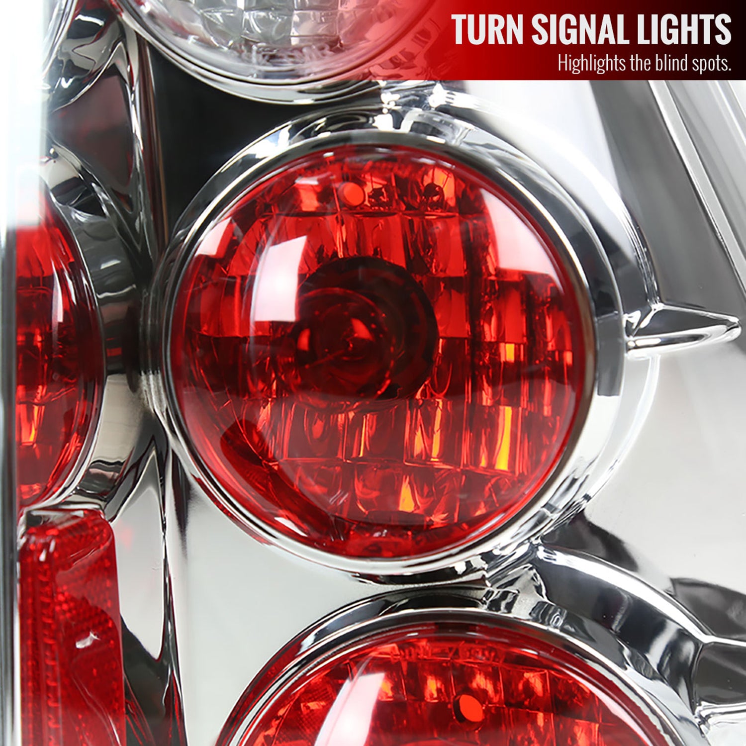 2003-2005 Toyota 4Runner Tail Lights Chrome Housing/Clear Lens