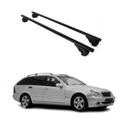 2001-2009 Mercedes C Class S203 Wagon Roof Rack Cross Bars Black