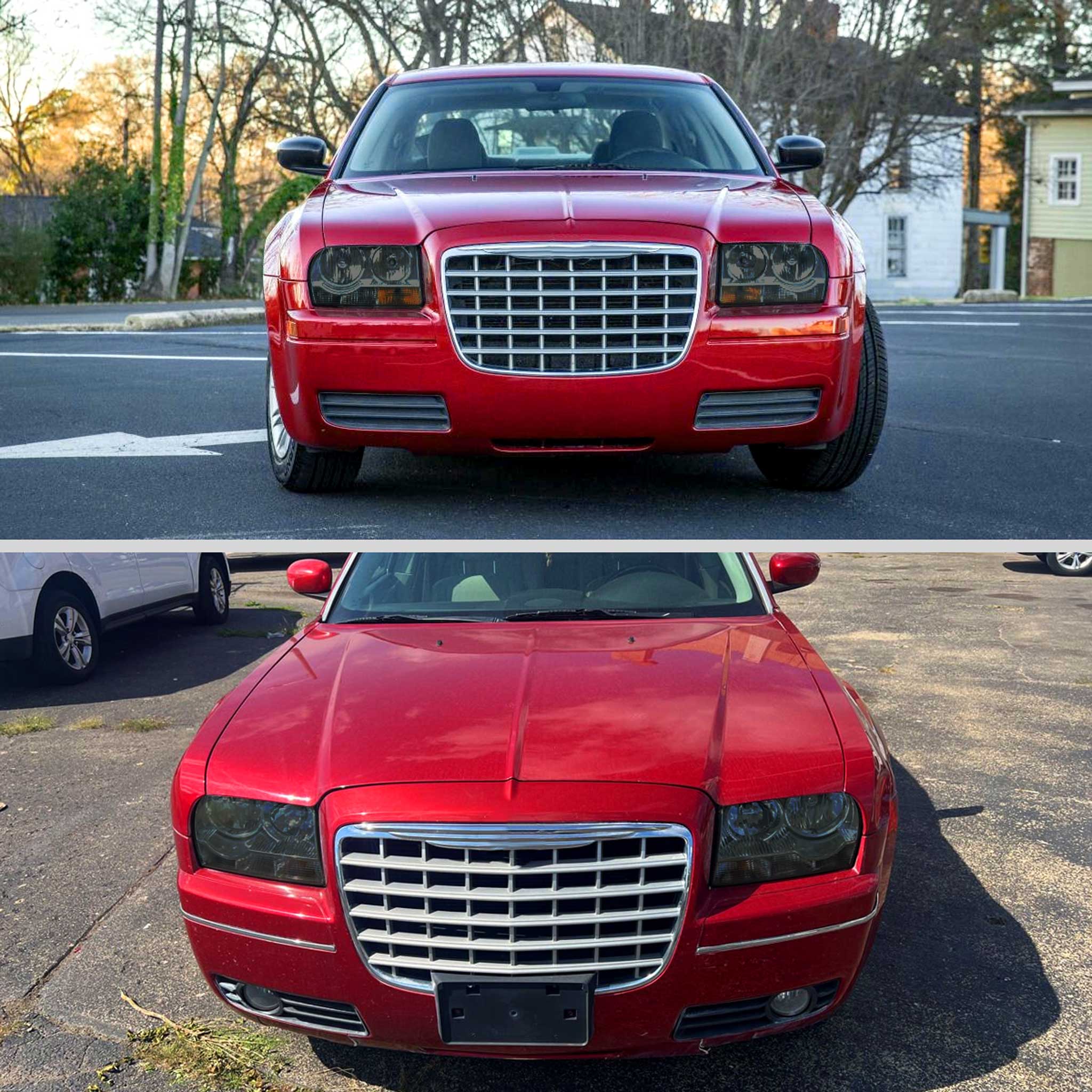 For Chrysler 300 2005-2010  Factory Style Headlights Chrome Housing Smoked Lens
