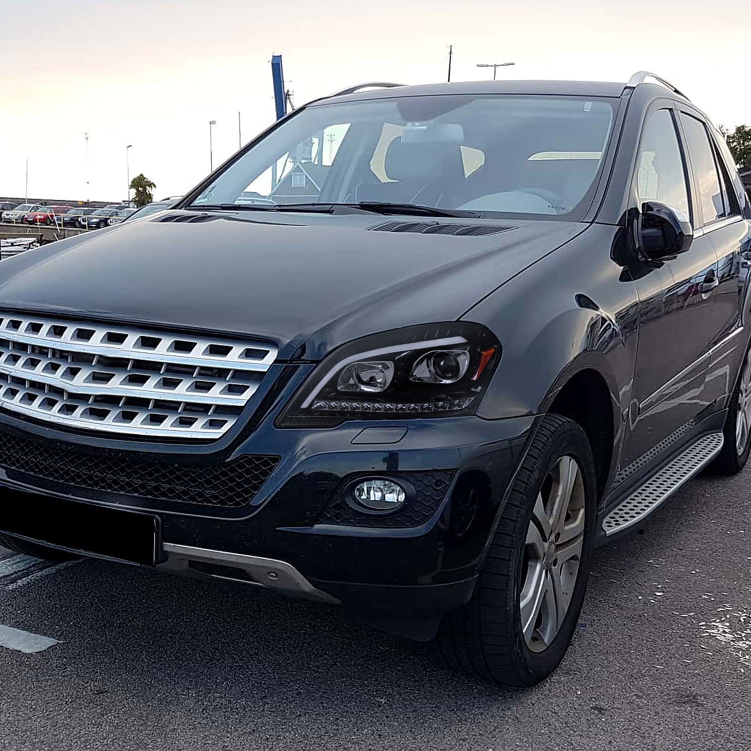 2009-2011 Mercedes Benz W164 ML-Class LED Sequetial Signal Headlights Smoke