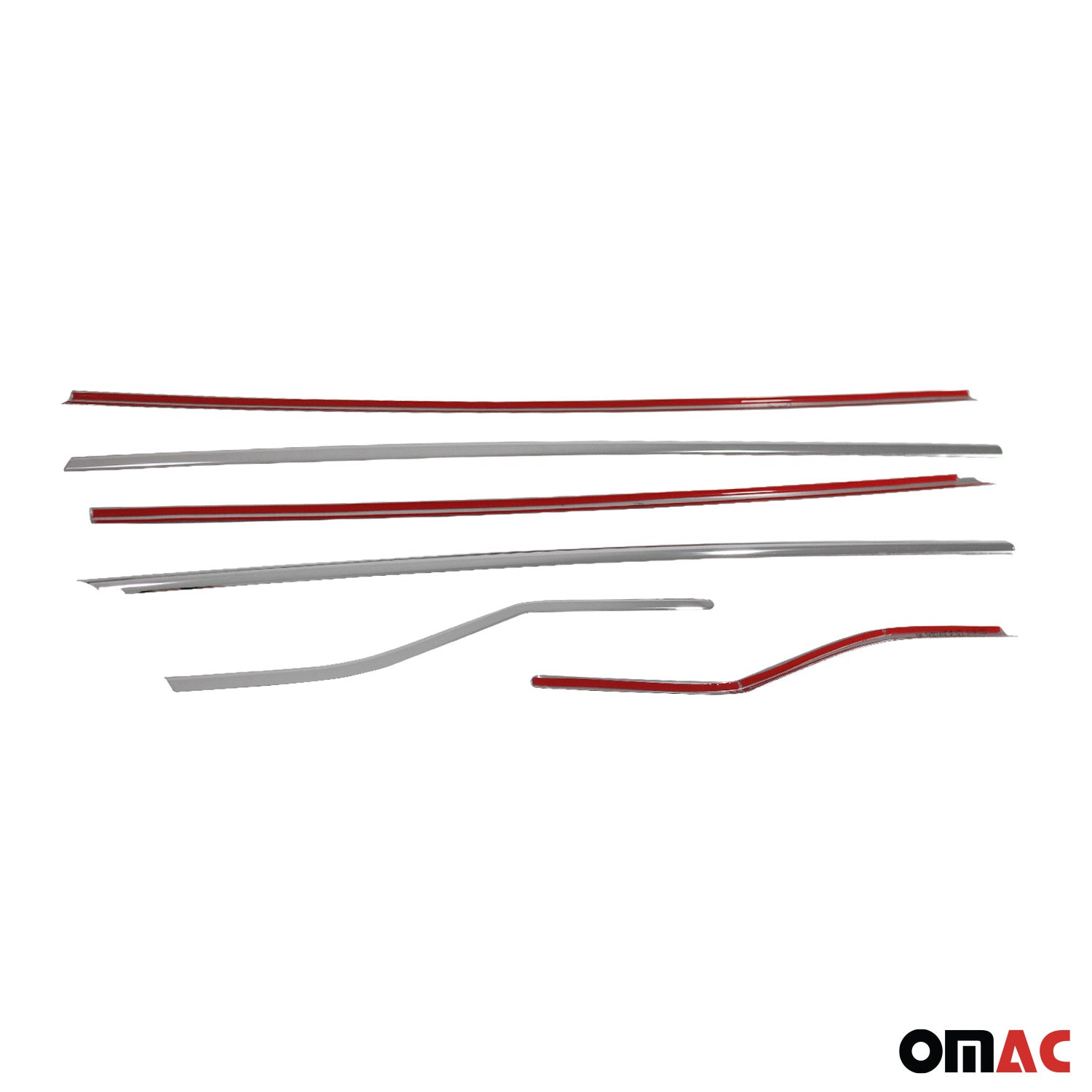 2018-2022 Honda Accord Window Molding Trim Streamer Silver 6Pcs Stainless Steel