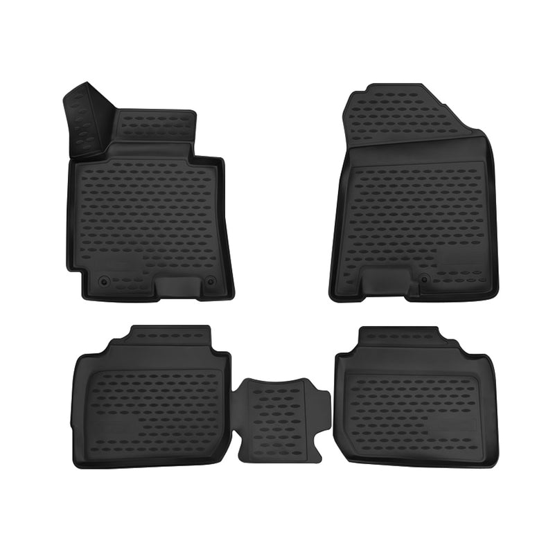 2014-2018 Kia Forte Sedan Floor Mats Liners Full Set All Weather Black