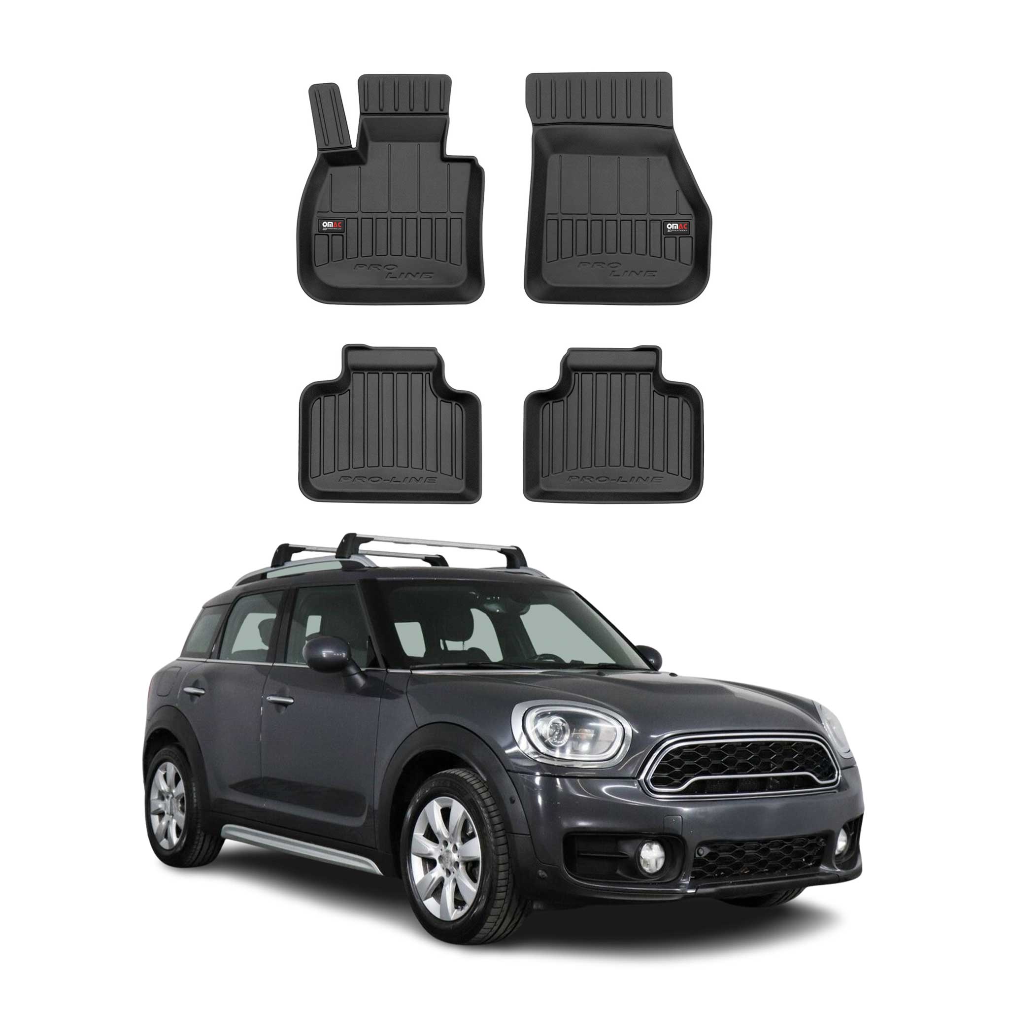 2017-2024 Mini Cooper Countryman F60 Premium Floor Mats Liners Full Set All Weather Heavy Duty