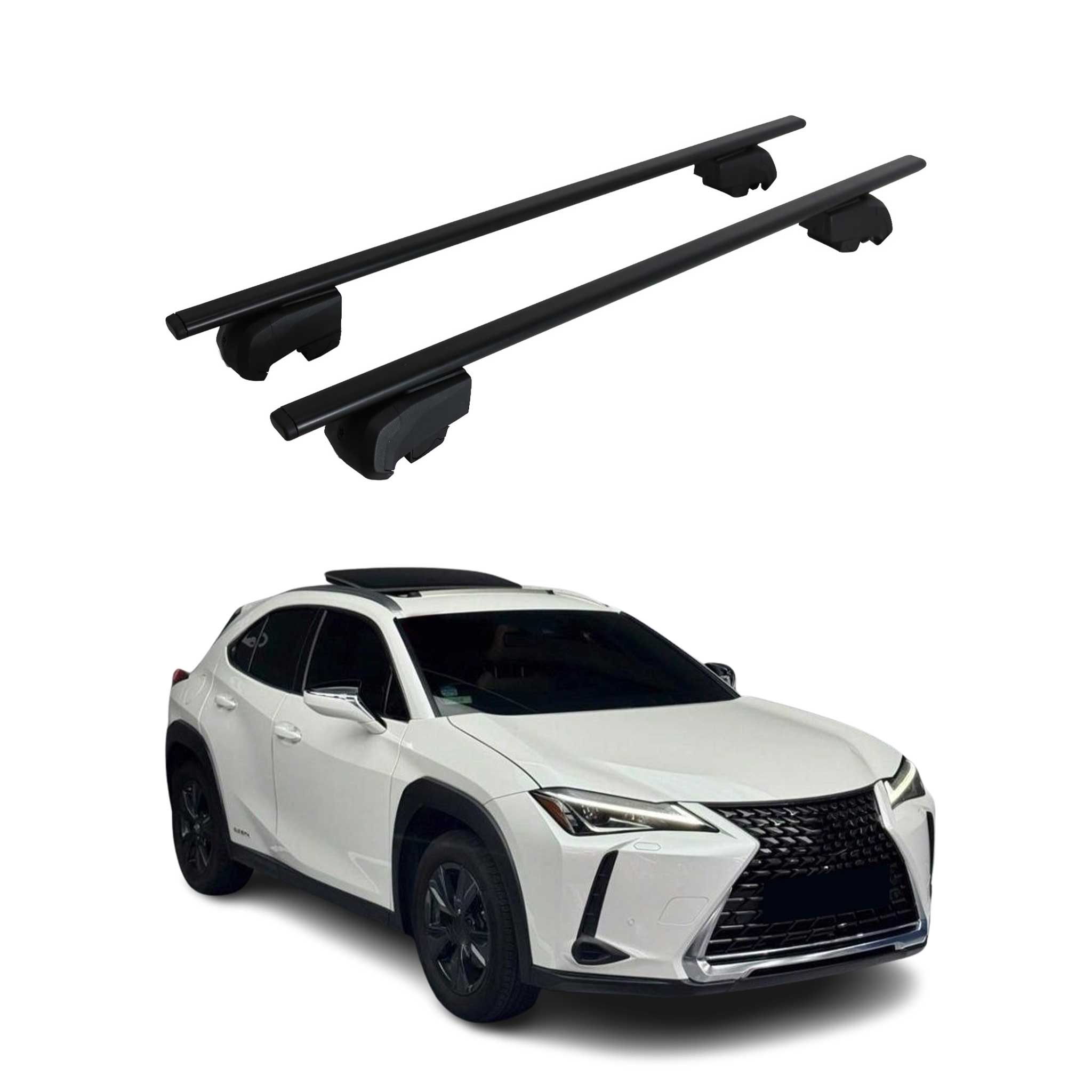 2019-2025 Lexus UX200 UX250h Roof Rack Cross Bars Black