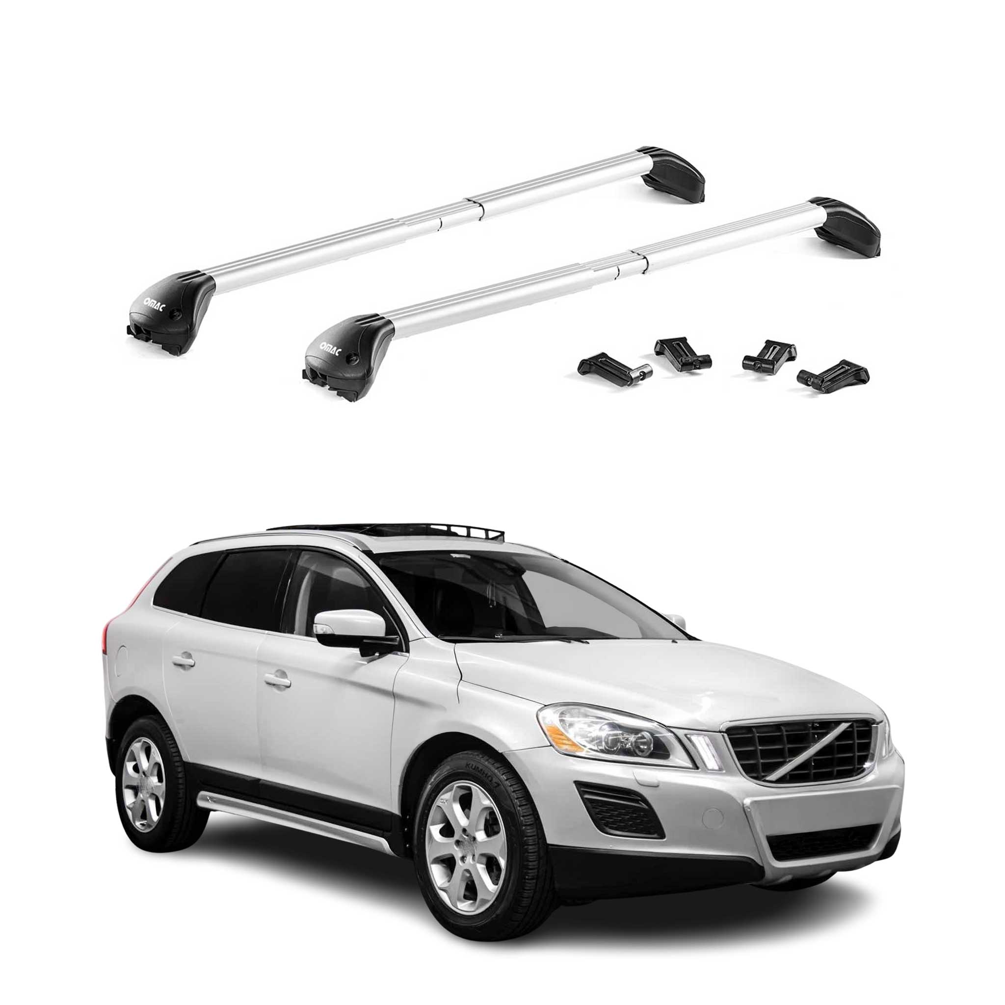 2010-2017 Volvo XC60 Roof Rack Cross Bars Silver