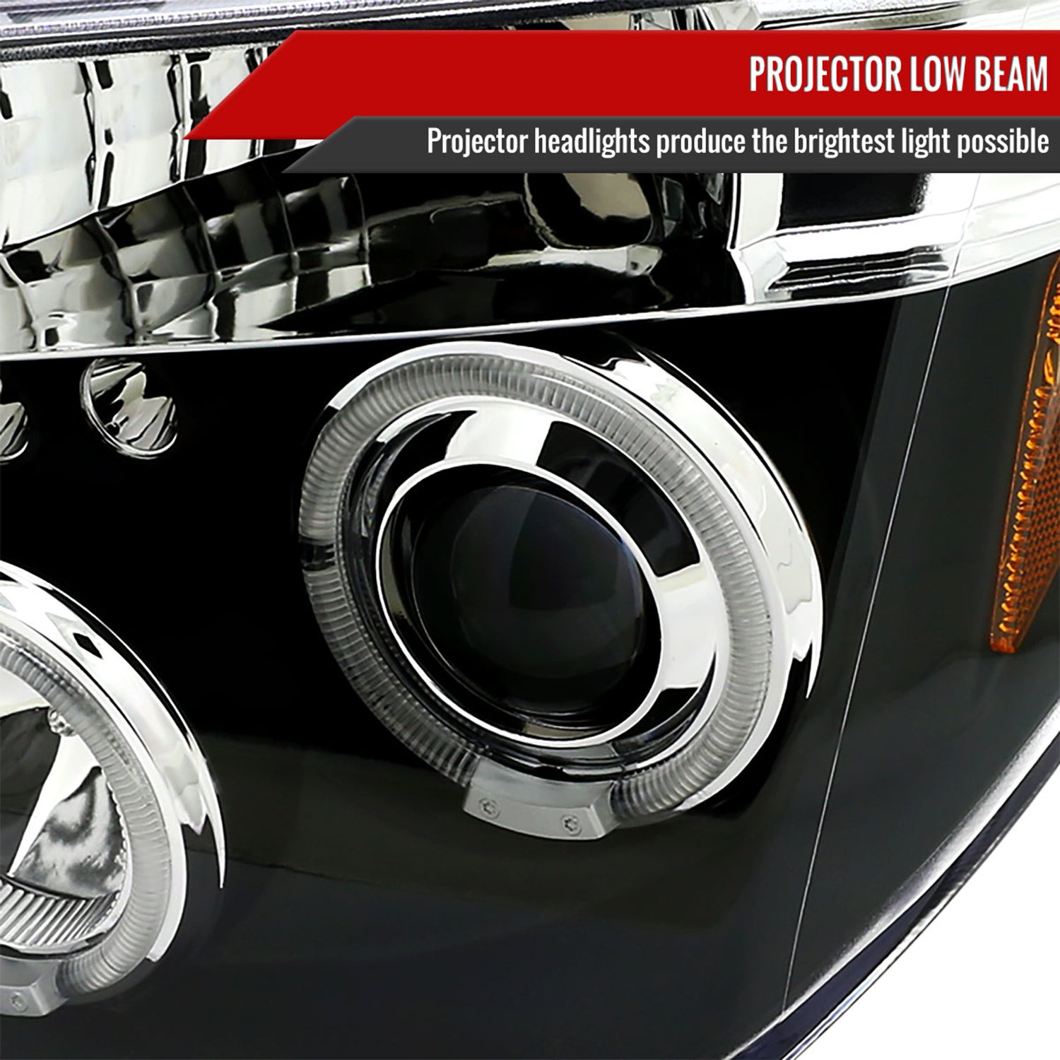 2005-2007 Nissan Pathfinder/ 05-2008 Frontier Dual Halo Headlights Matte Black