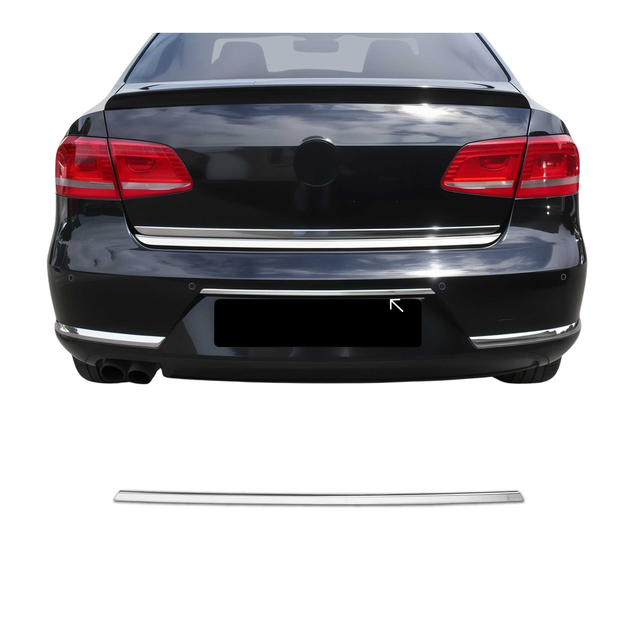 2012-2014 VW Passat B7 Sedan Trunk Tailgate Door Handle Cover Stainless Steel