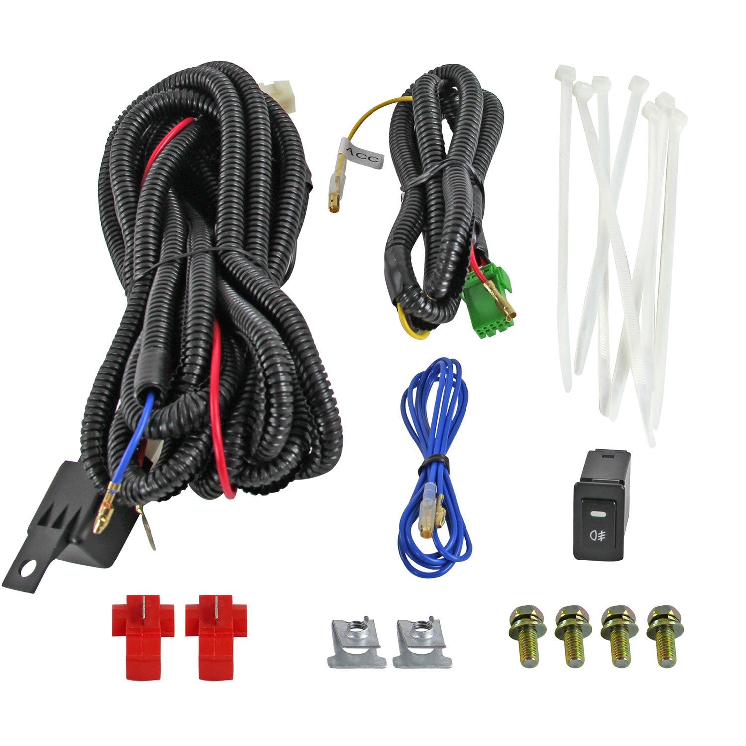 2000-2004 Nissan Sentra/Xterra/Frontier/Maxima H3 Fog Lights Kit Chrome/Yellow