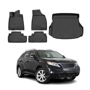2009-2012 Lexus RX350 Floor Mats & Cargo Liner Full Set All Weather Black