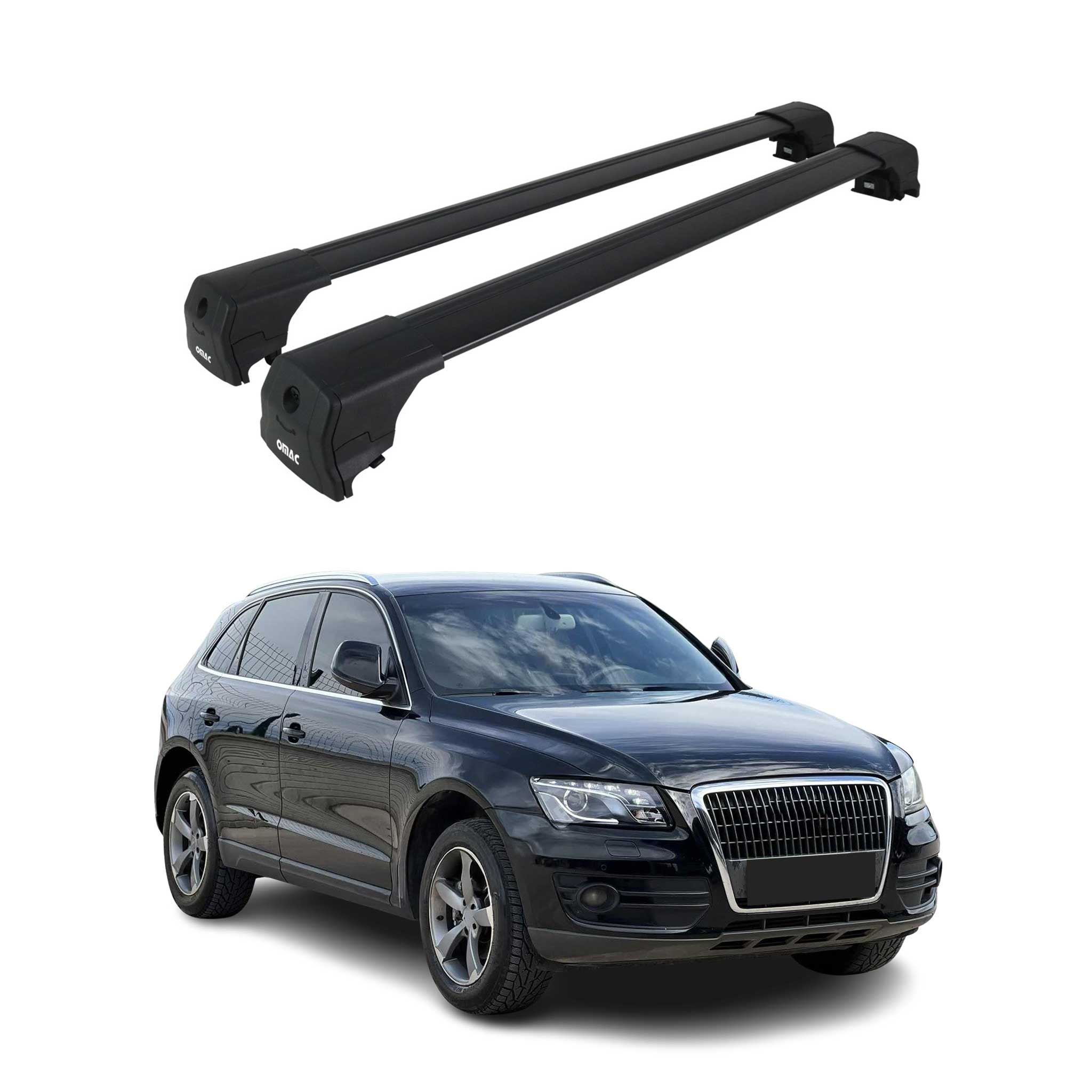 2009-2017 Audi Q5 Roof Rack Cross Bars Black