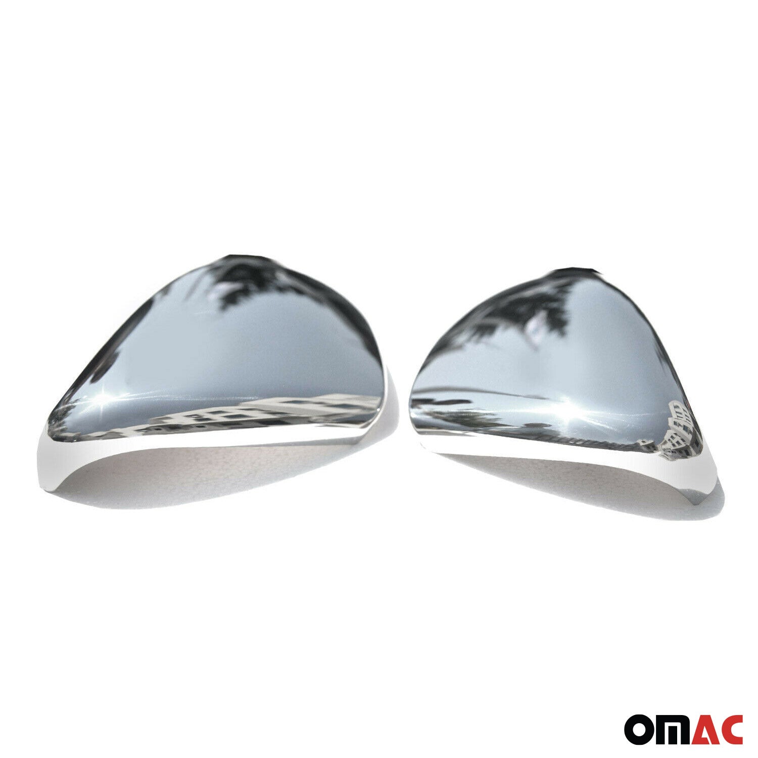 2010-2014 VW Golf Mk6 Side Mirror Cover Caps Stainless Steel Silver 2 Pcs