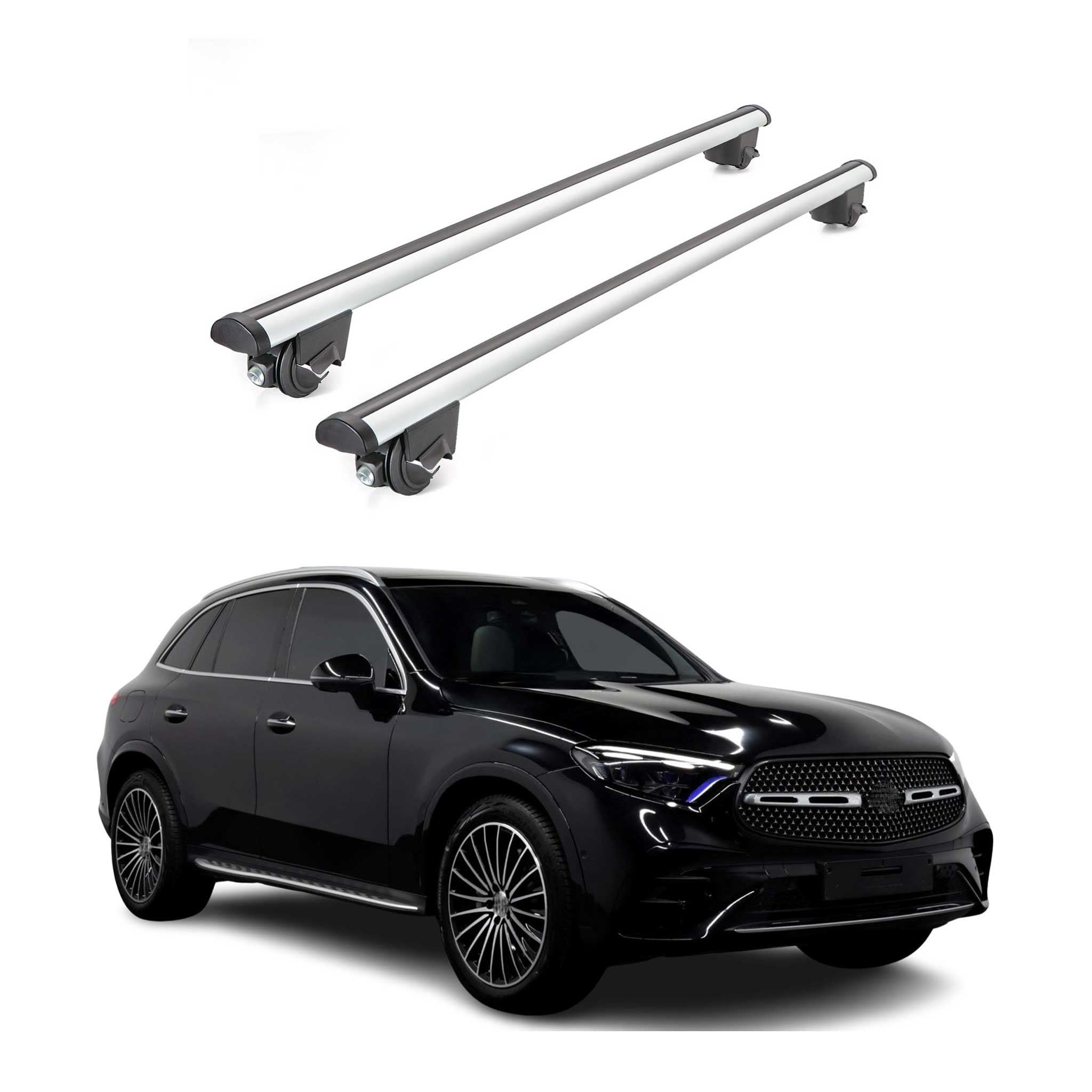 2023-2026 Mercedes GLC (X254) Roof Rack Cross Bars Luggage 220 Lbs Gray 2 Pcs