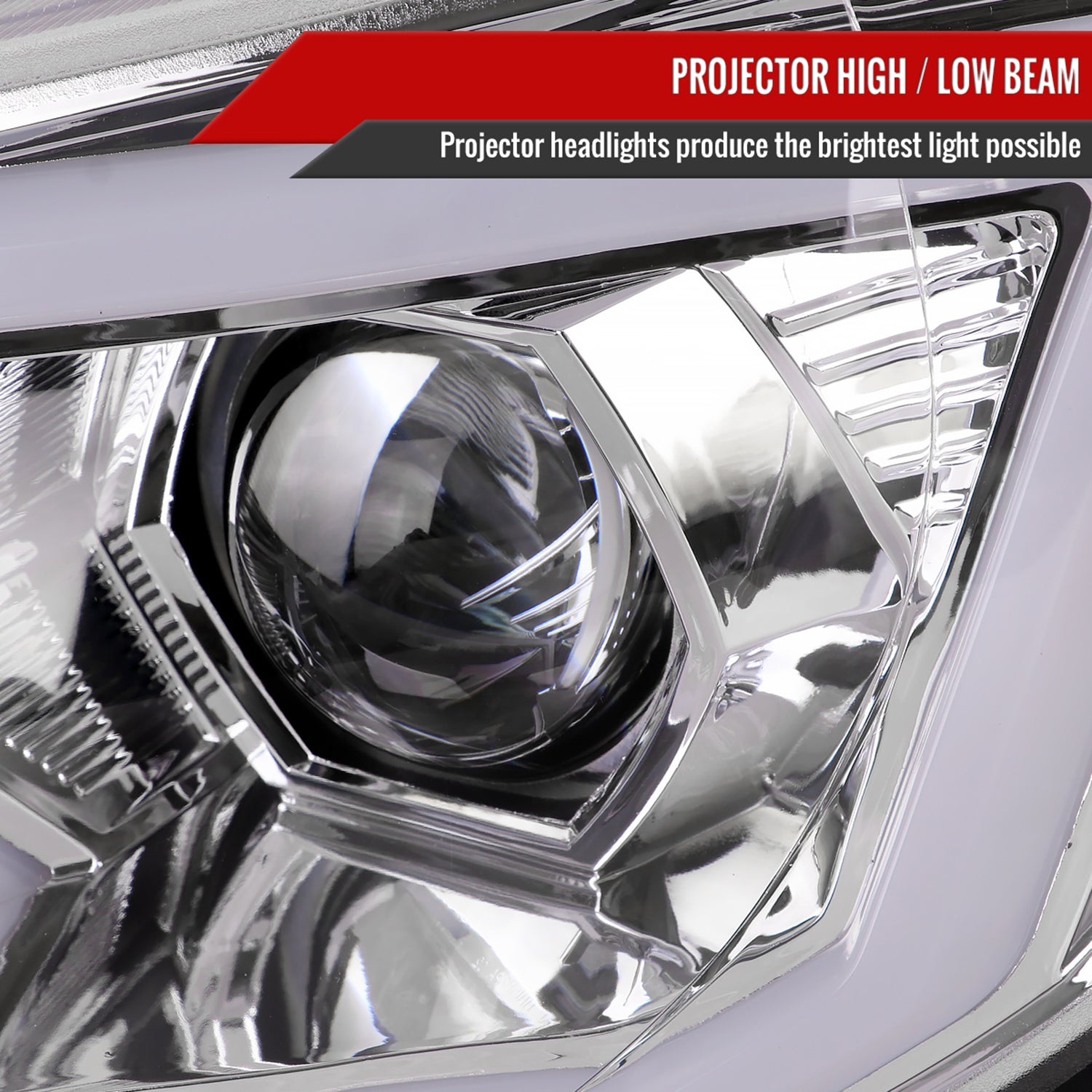 2006-2007 Subaru Impreza WRX STI LED Bar Signal Projector Headlights Chrome