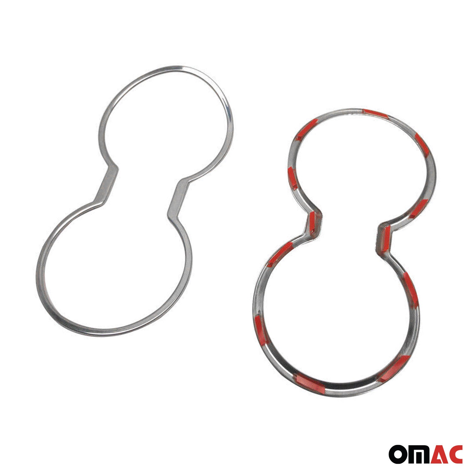 2012-2017 Hyundai Veloster Cup Holder Frame Molding Trim Silver Stainless Steel 2 Pcs