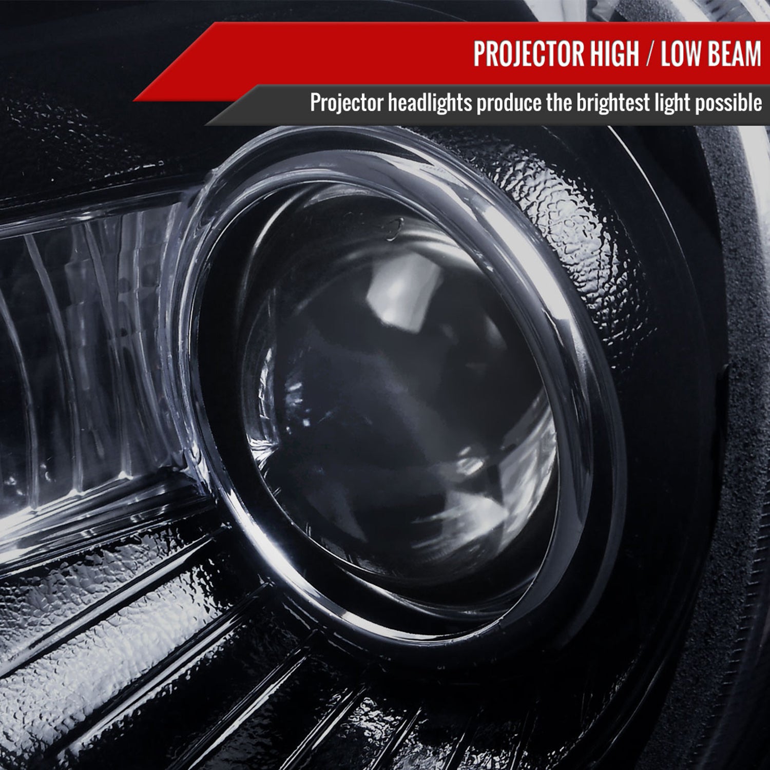 2005-2010 Chrysler 300 Projector Headlights LED Light Strip Glossy Black/Smoke