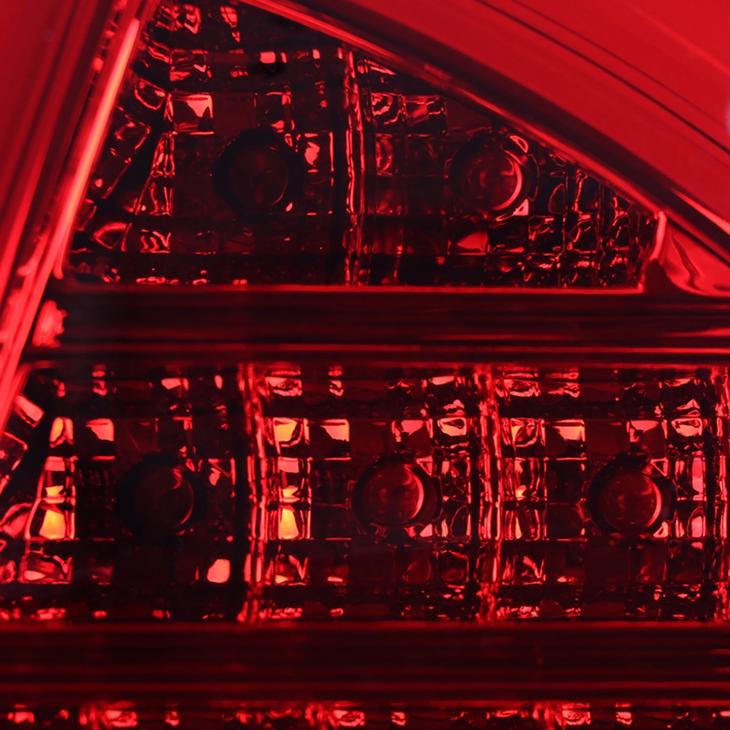 2010-2012 Ford Fusion LED Tail Lights Chrome Housing/Red Clear Lens