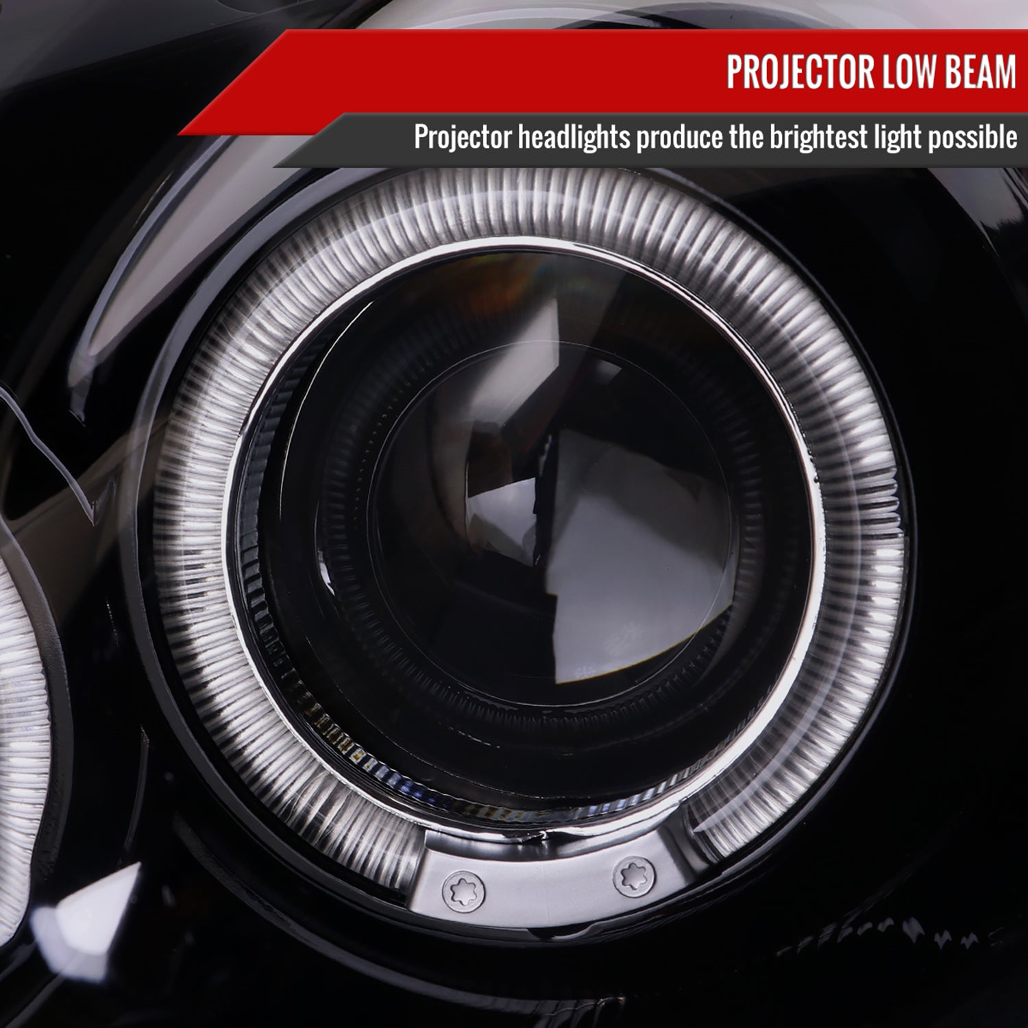 2003-2007 Infiniti G35 Coupe Dual Halo Projector Headlights Glossy Black/Smoke