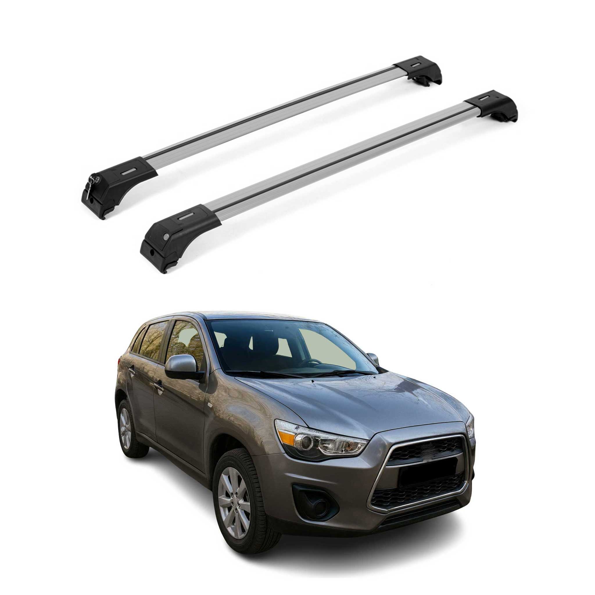 2011-2024 Mitsubishi Outlander Sport Roof Rack Cross Bars Silver