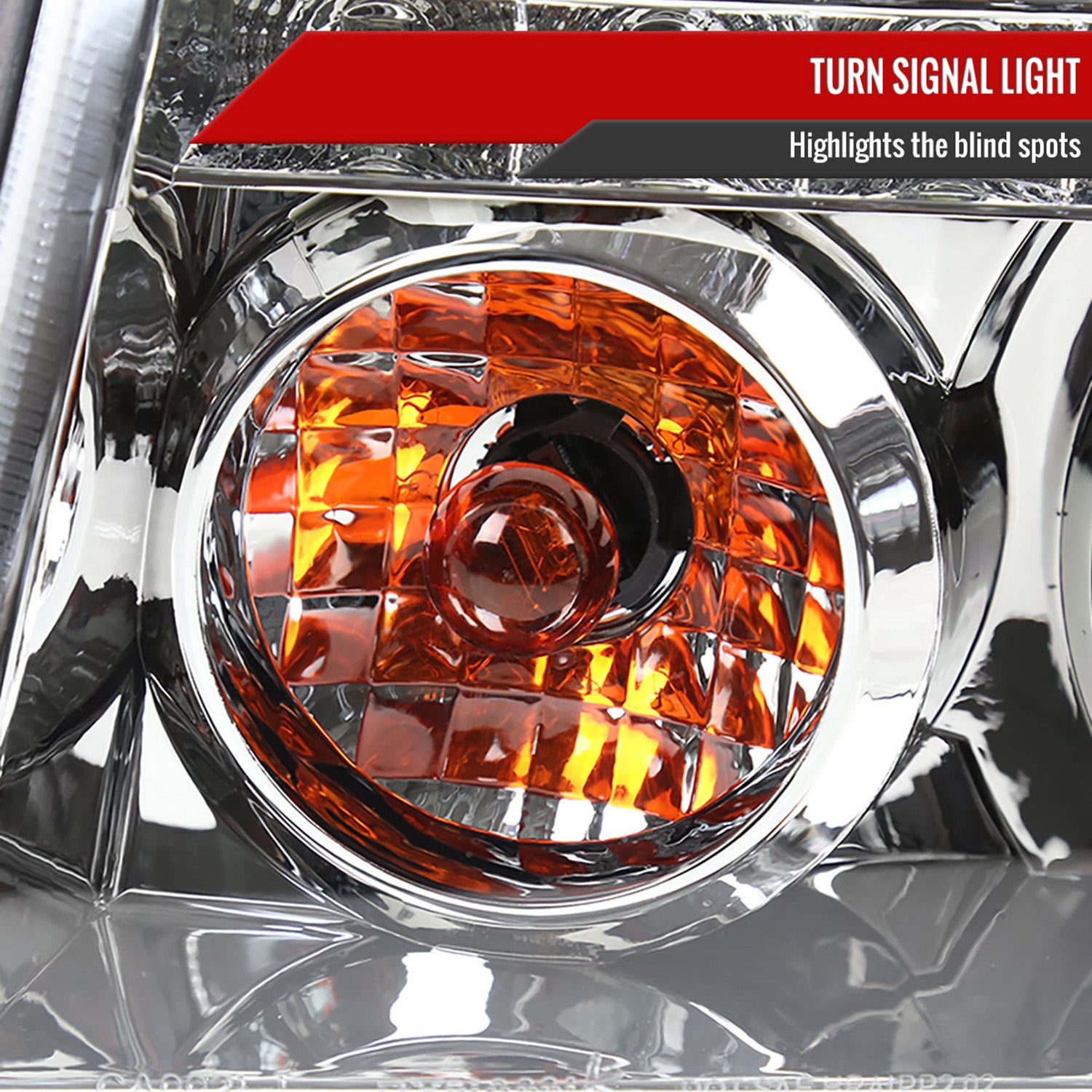 2002-2006 Cadillac Escalade Dual Halo Projector Headlights LED Light Chrome