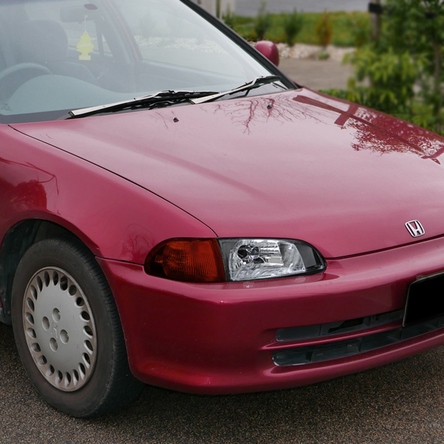 1992-1995 Honda Civic Sedan Corner Lights Chrome Housing/Amber Smoke Lens